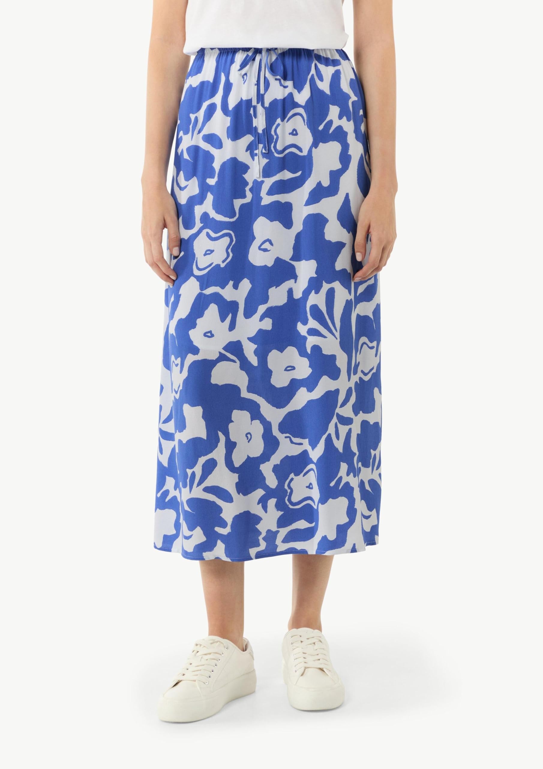 comma-skirts-midi-rock-viskose-mit-bl-tenprint image 5
