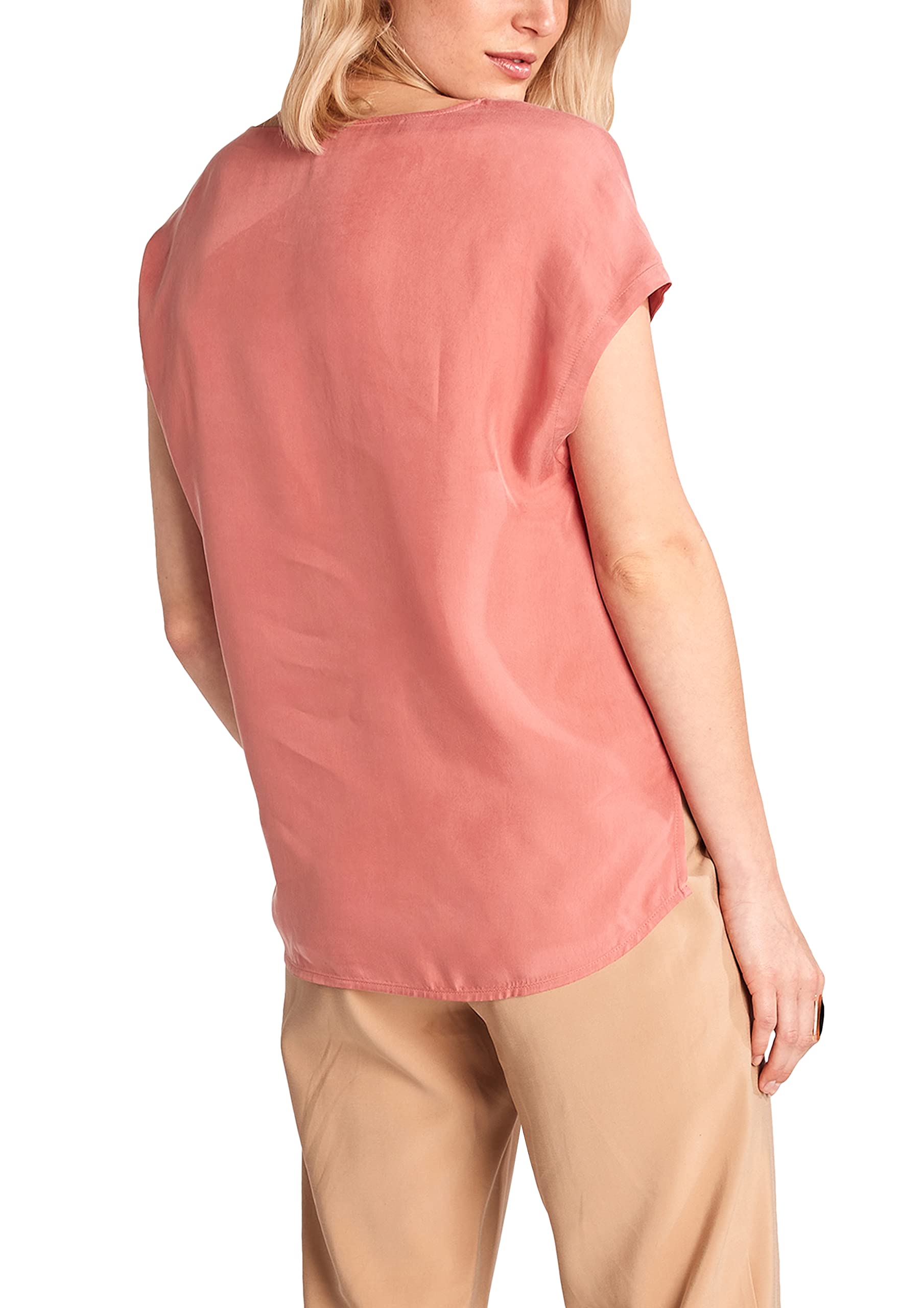 comma-damen-kurzarm-bluse-basic-ausschnitt image 2