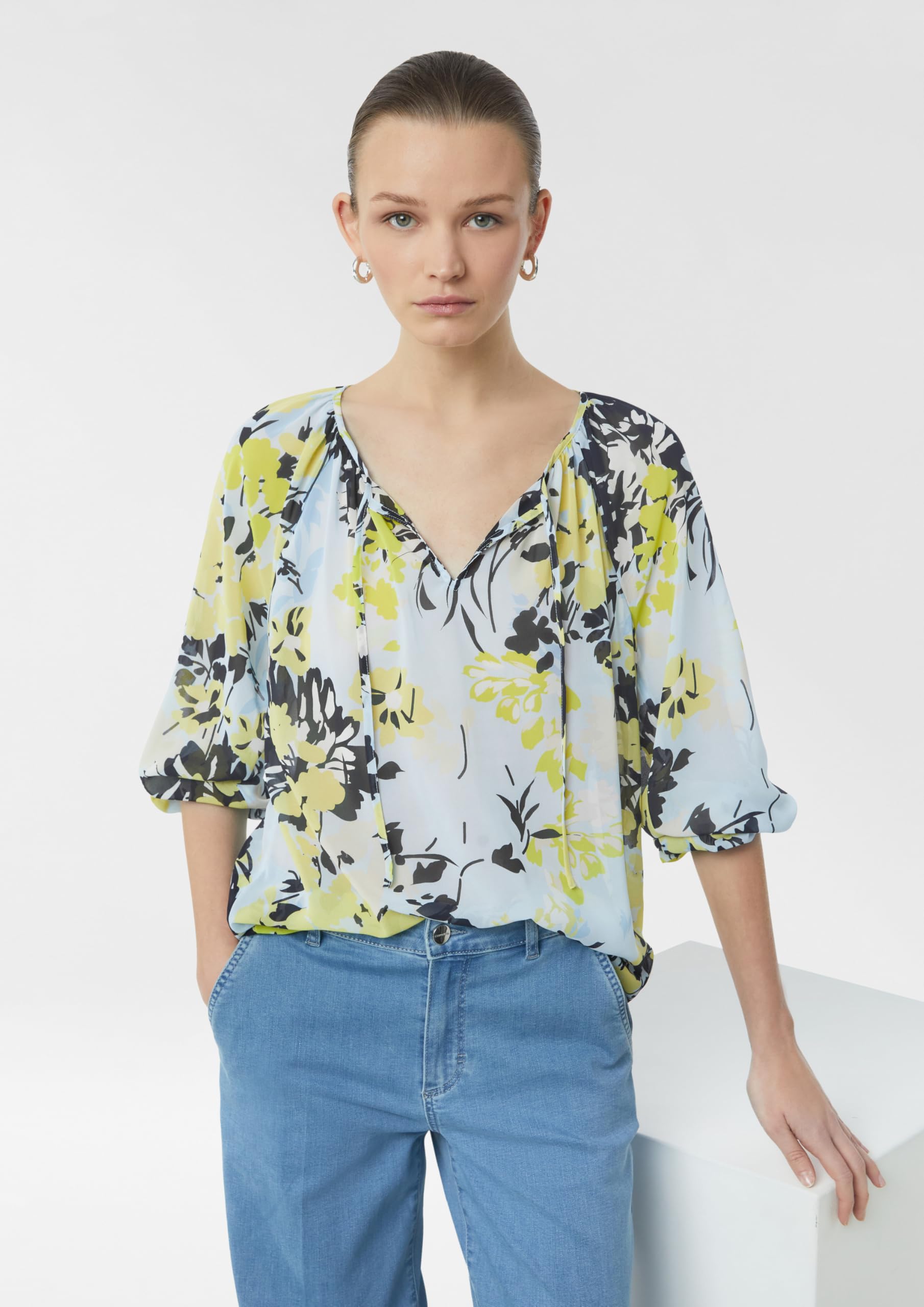 comma-blouses-chiffon-bluse-gr-38-mit-schleife image 3