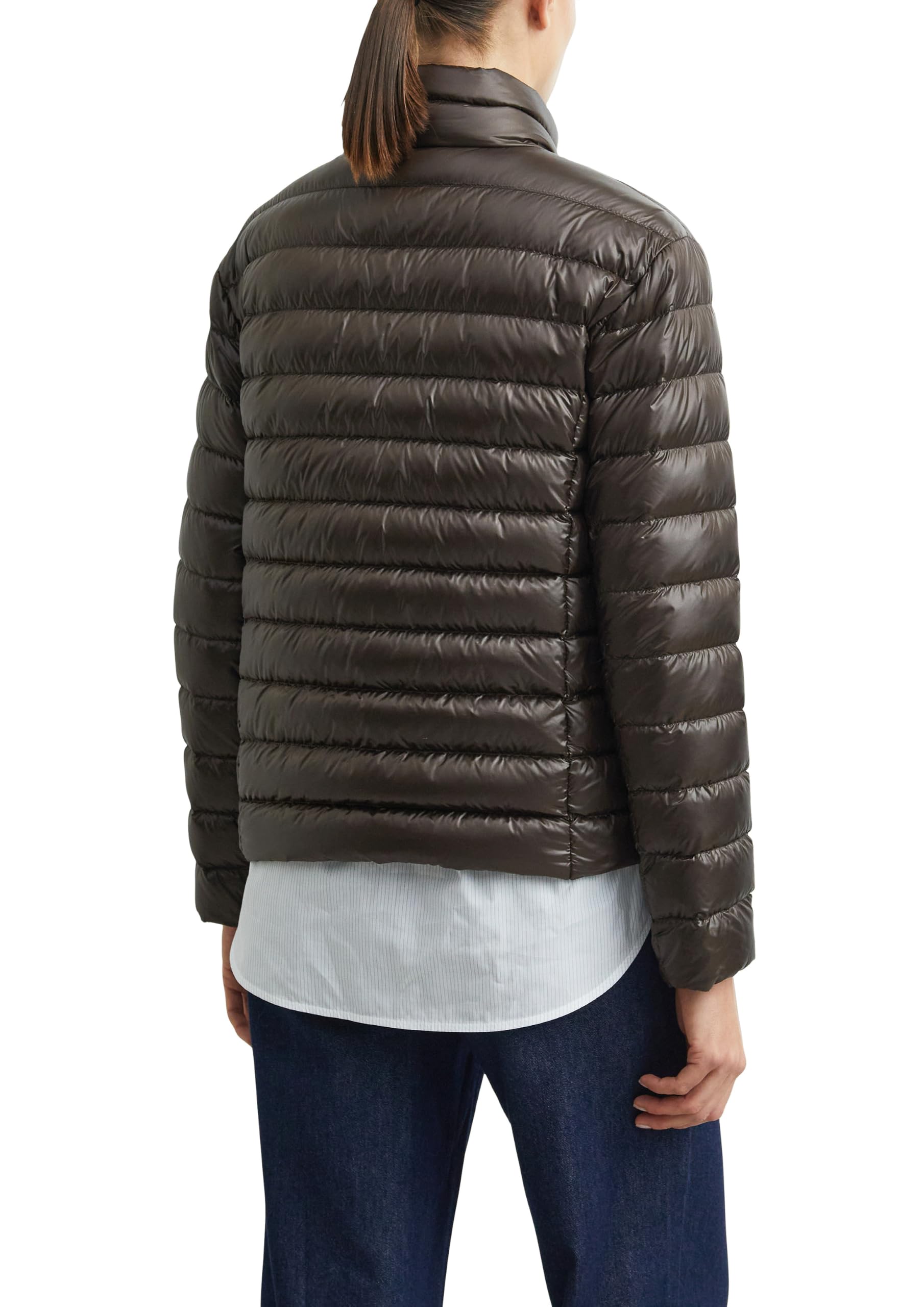 comma-outdoor-jacke-daunenjacke-hellbraun-regular-fit-stehkragen image 2
