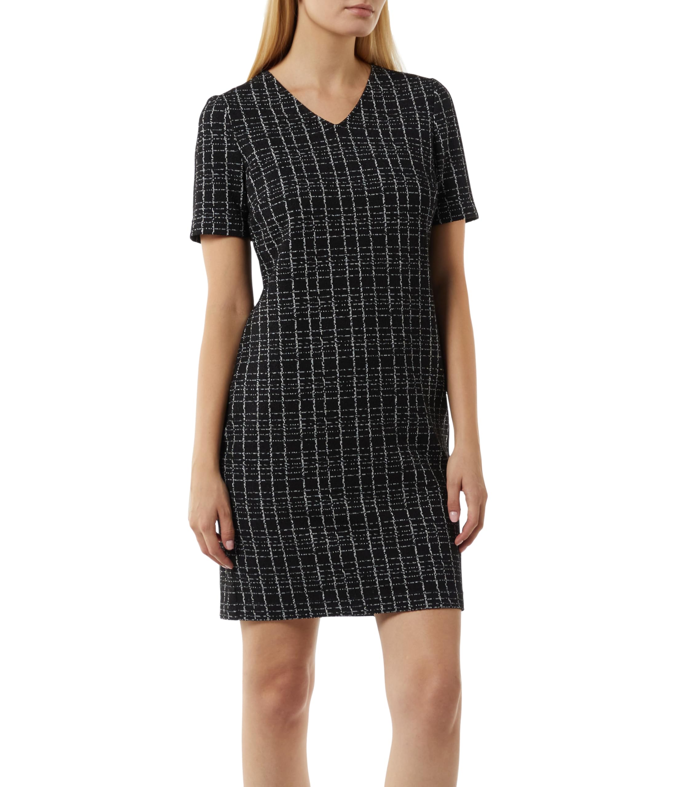 comma-dresses-boucl-kleid-karo-gr-e-42-kurz image 1
