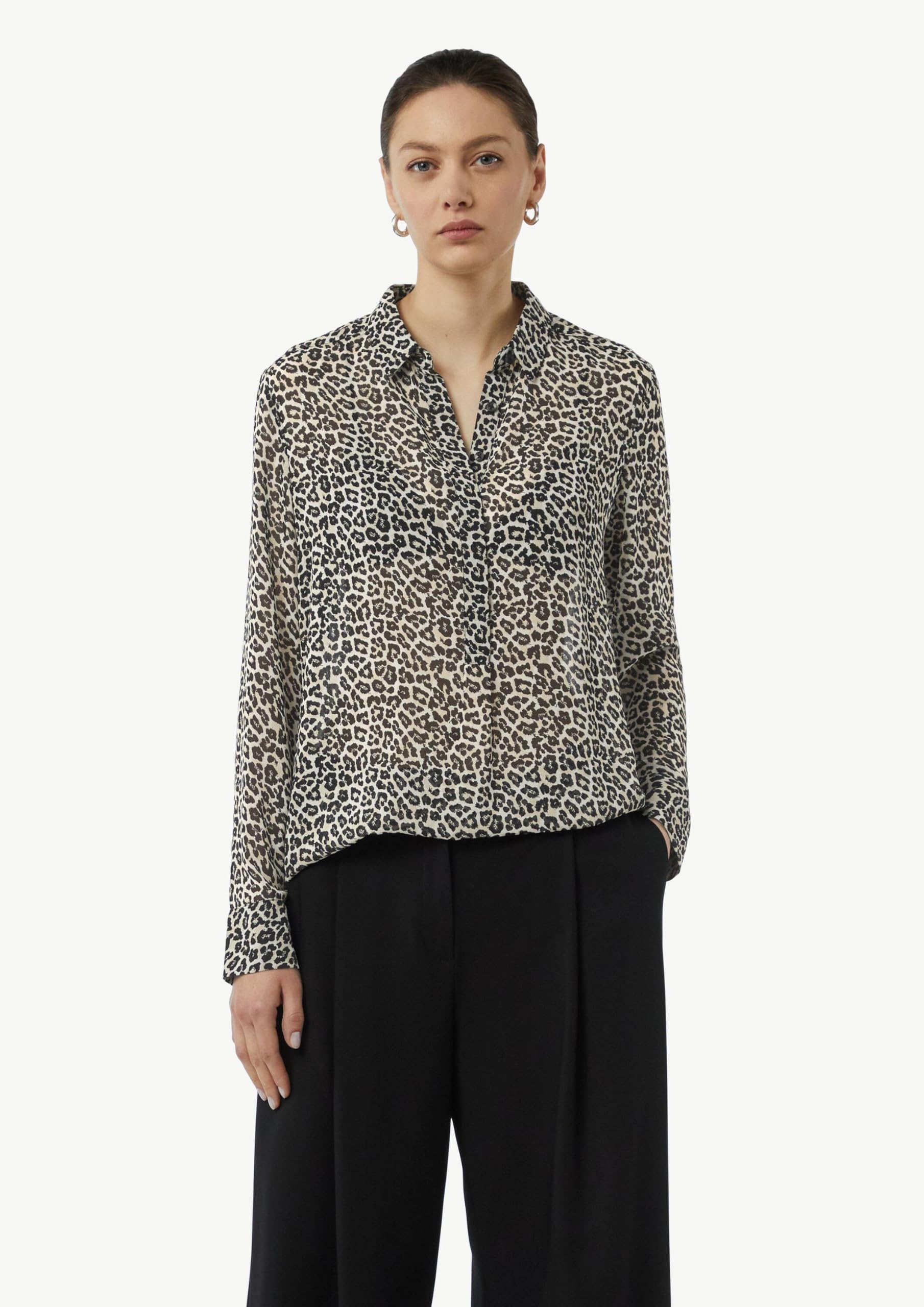 comma-longbluse-chiffon-leo-print-beige-gr-34 image 6