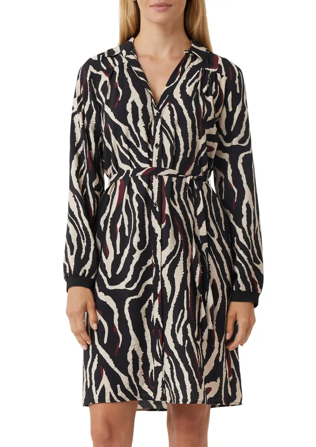 comma-hemdblusenkleid-animal-print-gr-38-mit-g-rtel image 1