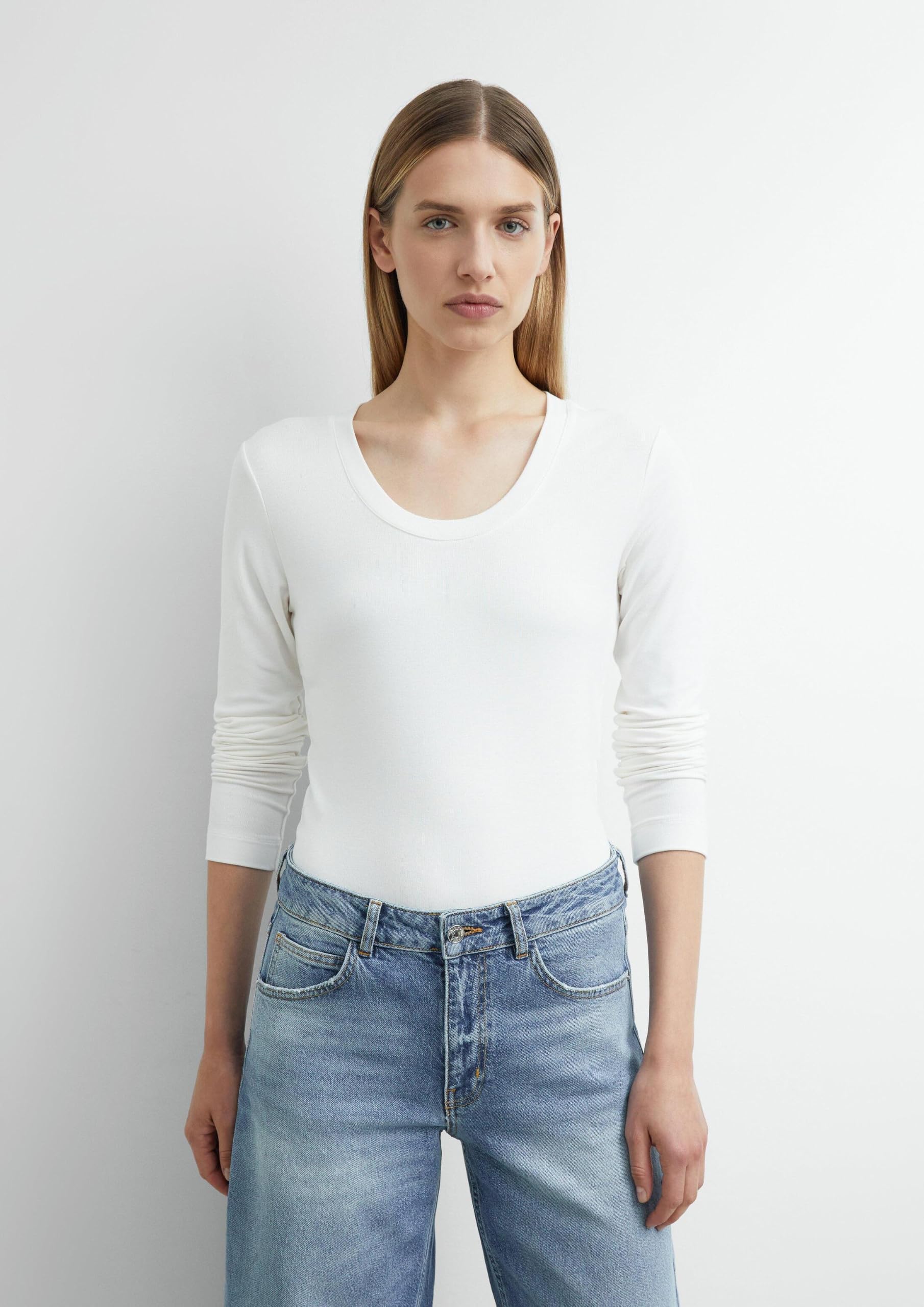 comma-langarm-shirt-slim-fit-jersey-damen-wei-gr-34 image 6