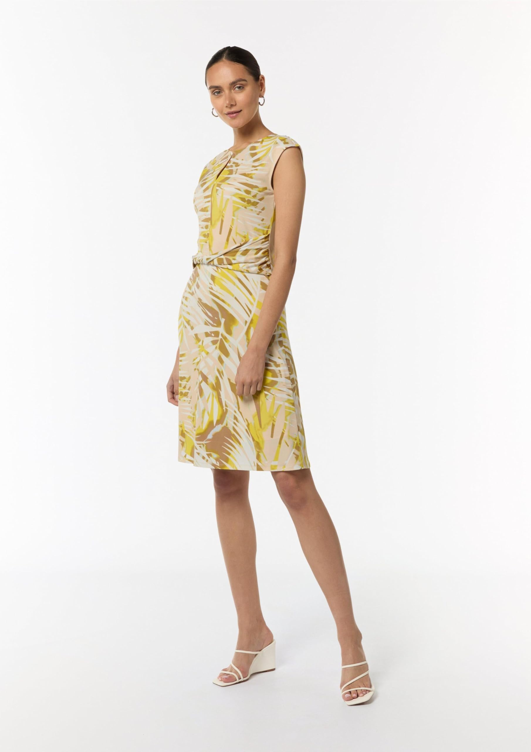 comma-midikleid-riegel-detail-allover-print-kleid-gr-44 image 5