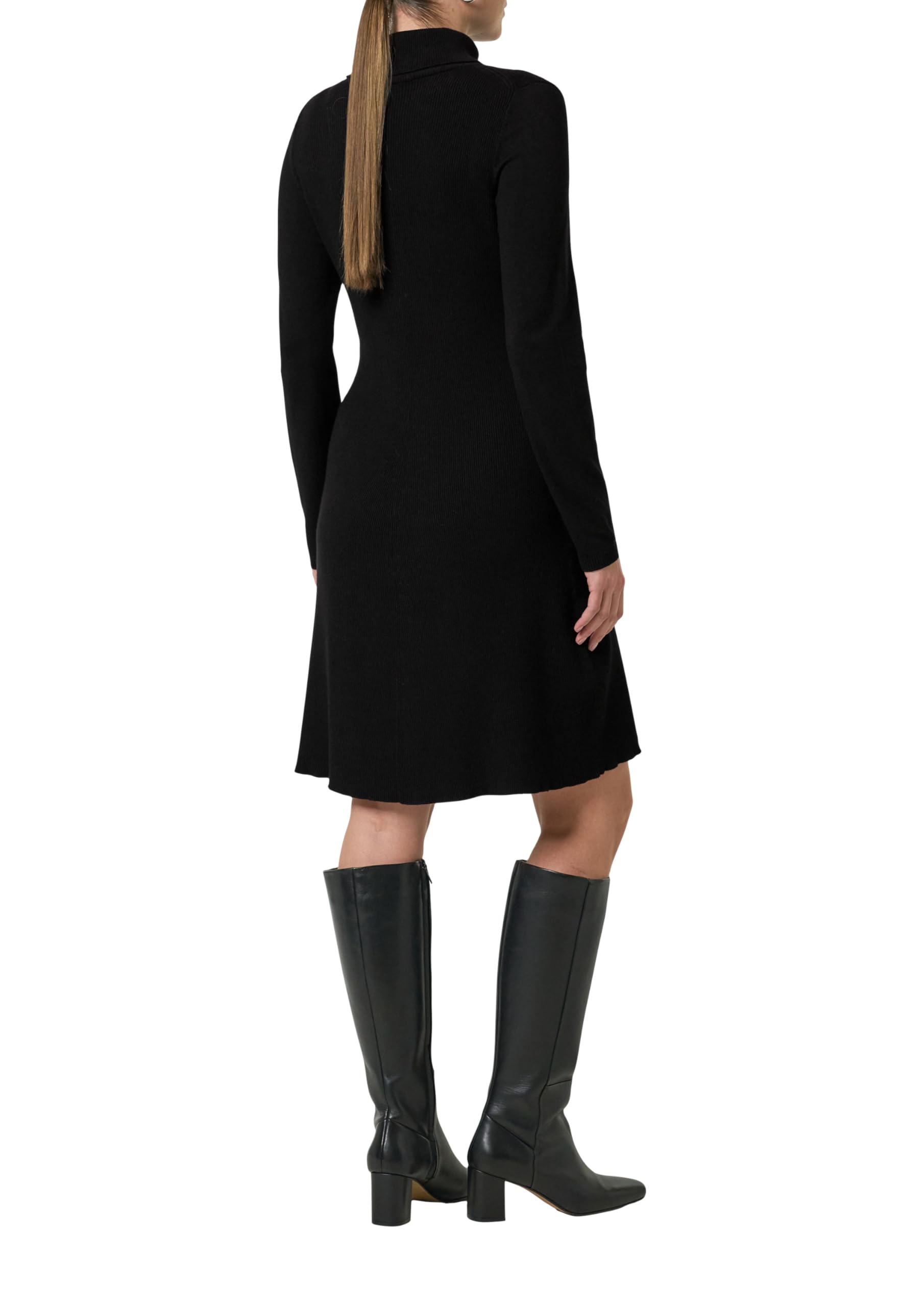comma-rippstrickkleid-gr-38-schwarz-turtleneck-kurz image 2