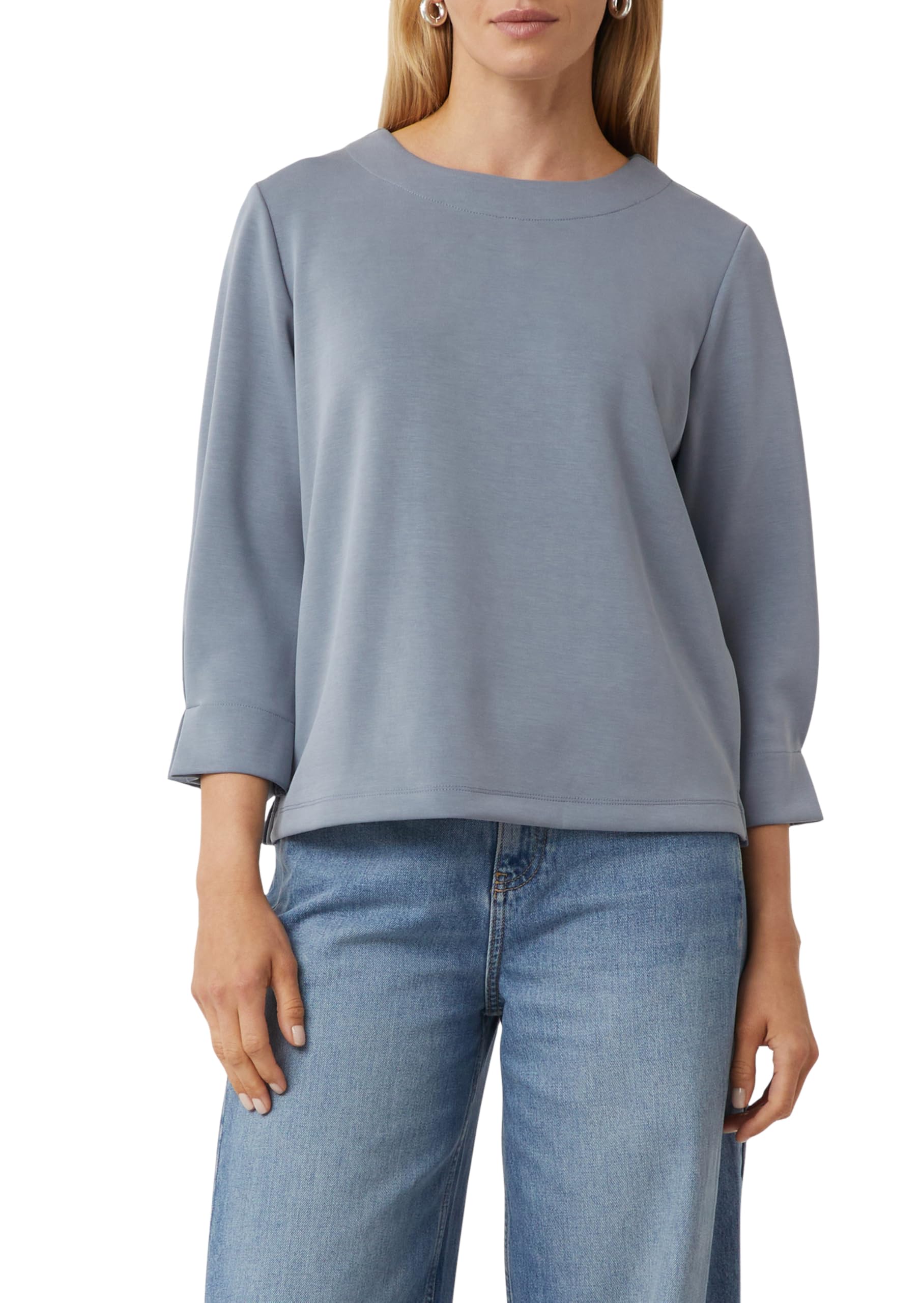 comma-sweatshirt-3-4-rmel-damen-schiefergrau-gr-42-weich image 1