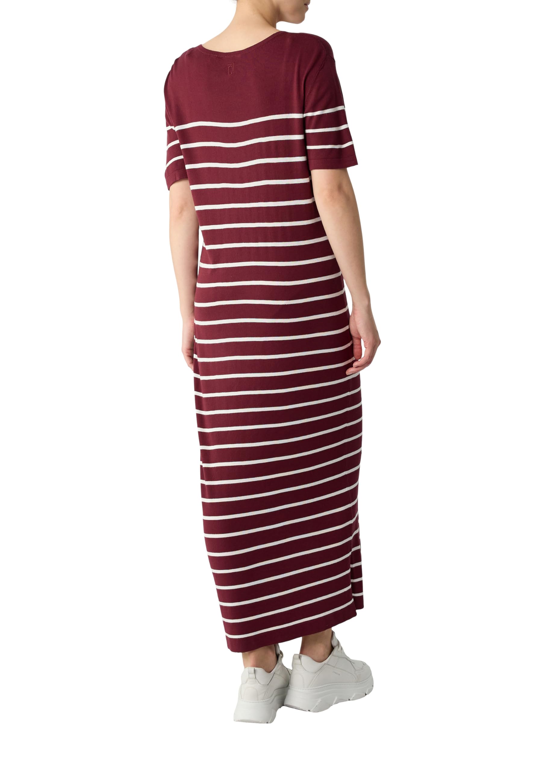 comma-midikleid-feinstrick-gr-34-bordeaux-gestreift image 2