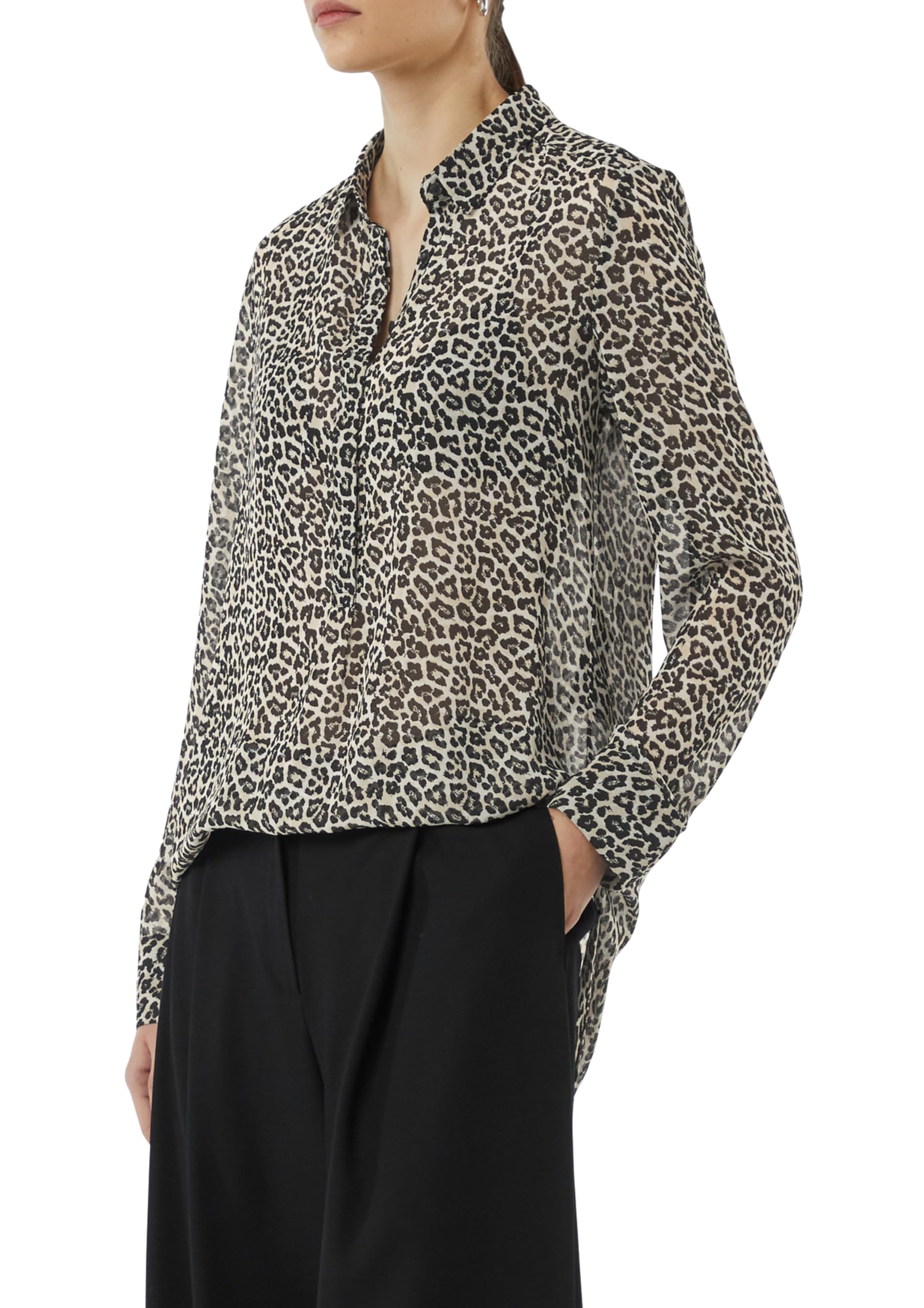 comma-longbluse-chiffon-leo-print-beige-gr-34 image 1