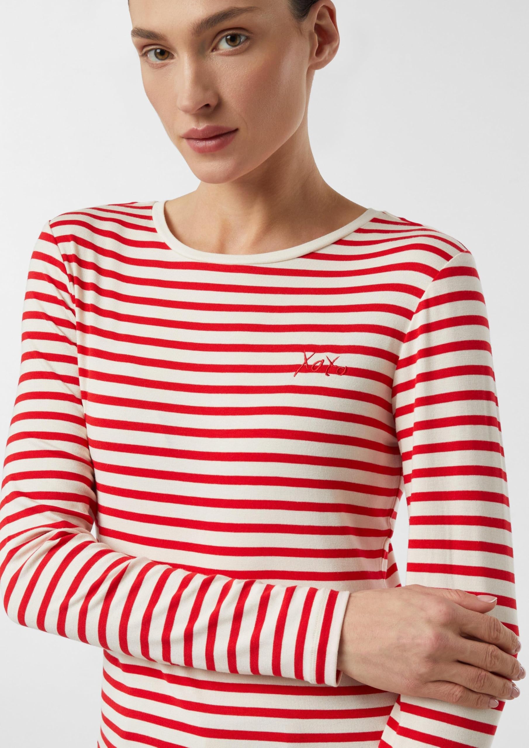 comma-t-shirt-langarm-slim-fit-damen-40-gestreift image 5