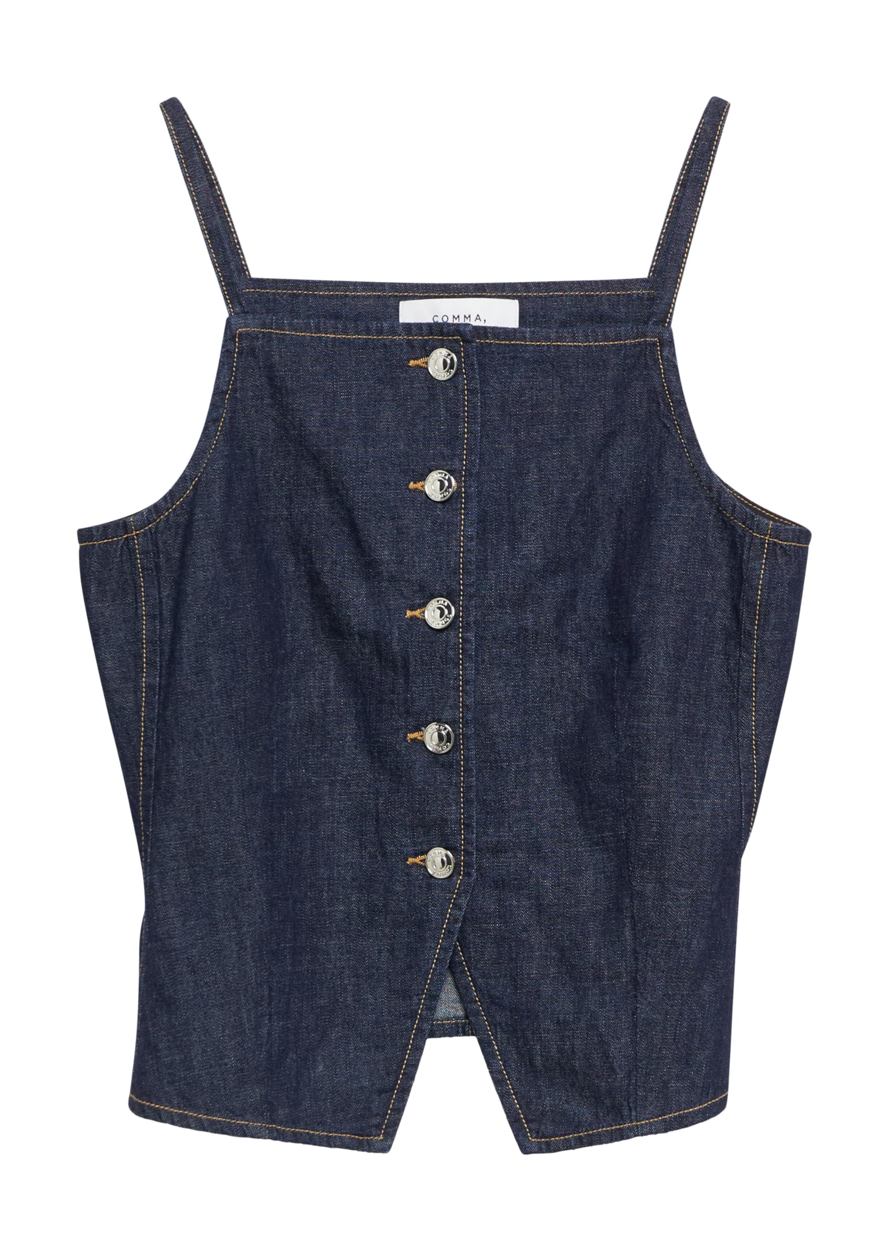 comma-jeans-denim-top-karreeausschnitt-rmellos-gr-38 image 4
