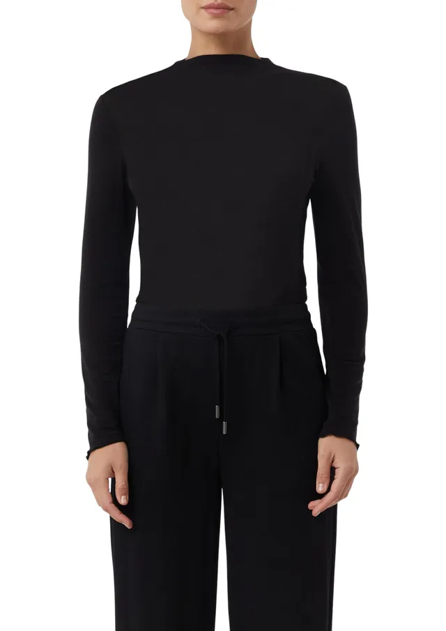 comma-semitransparentes-longsleeve-slim-fit-gr-44-schwarz image 1