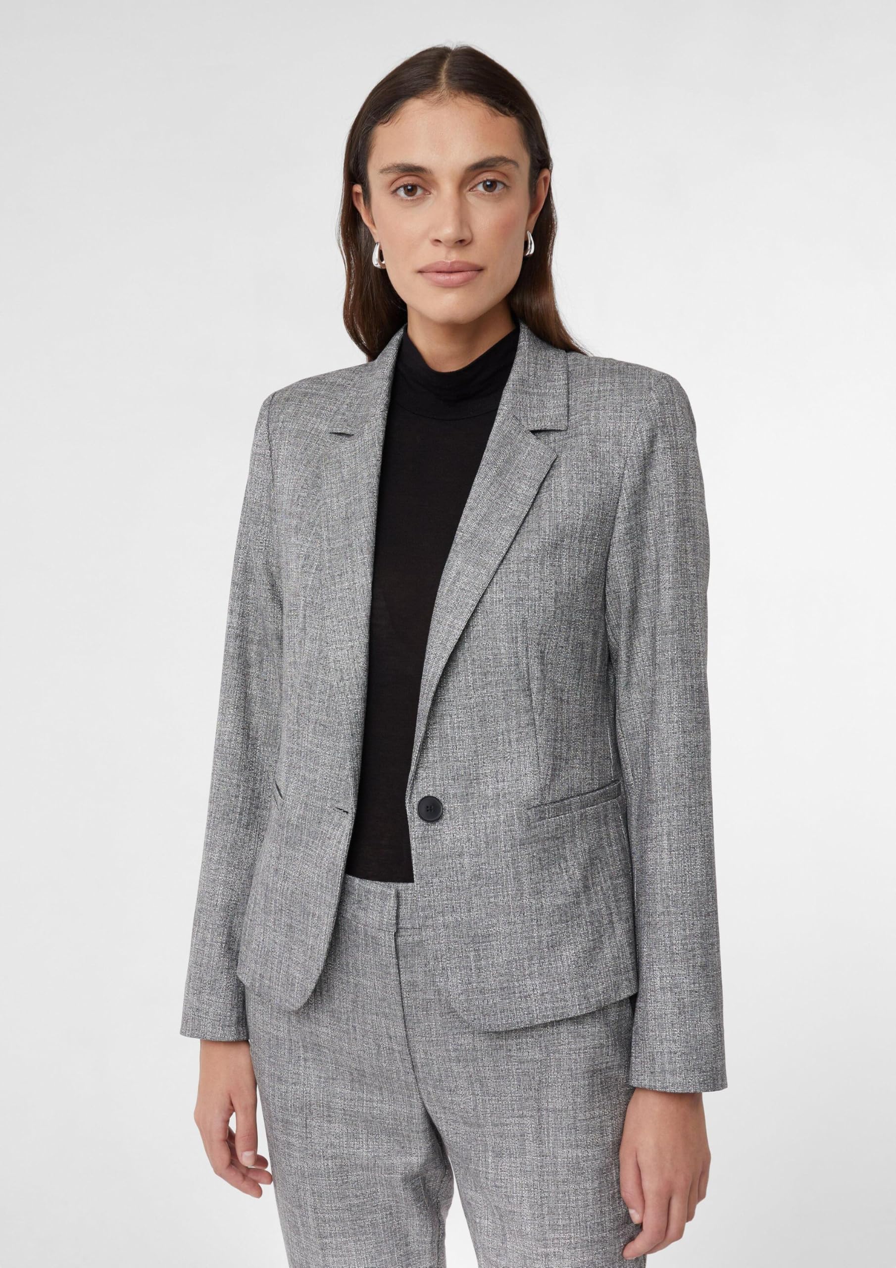comma-blazers-taillierter-salt-pepper-blazer-gr-42 image 6