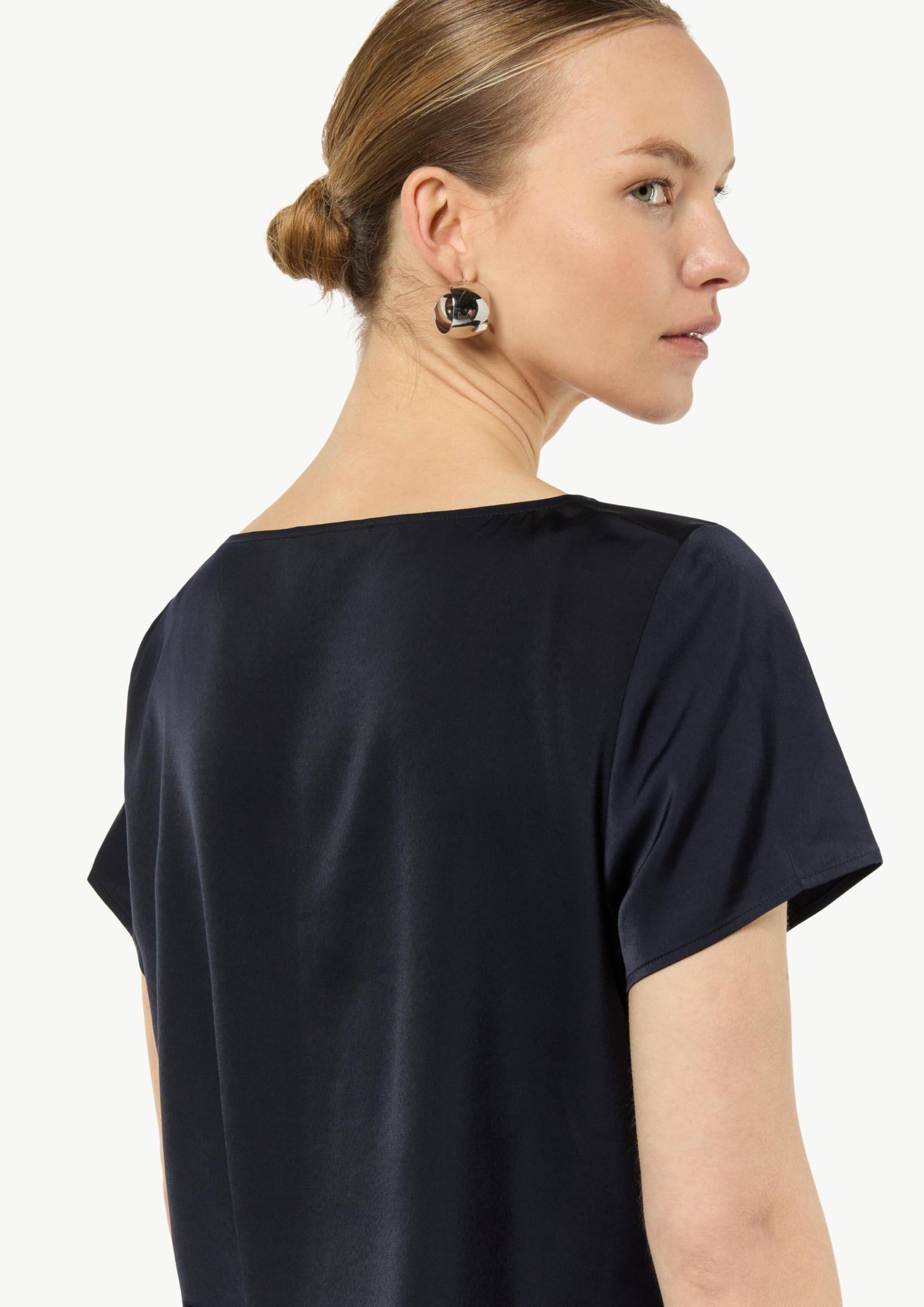 comma-satinbluse-damen-elegant-navy-wei-orange image 5