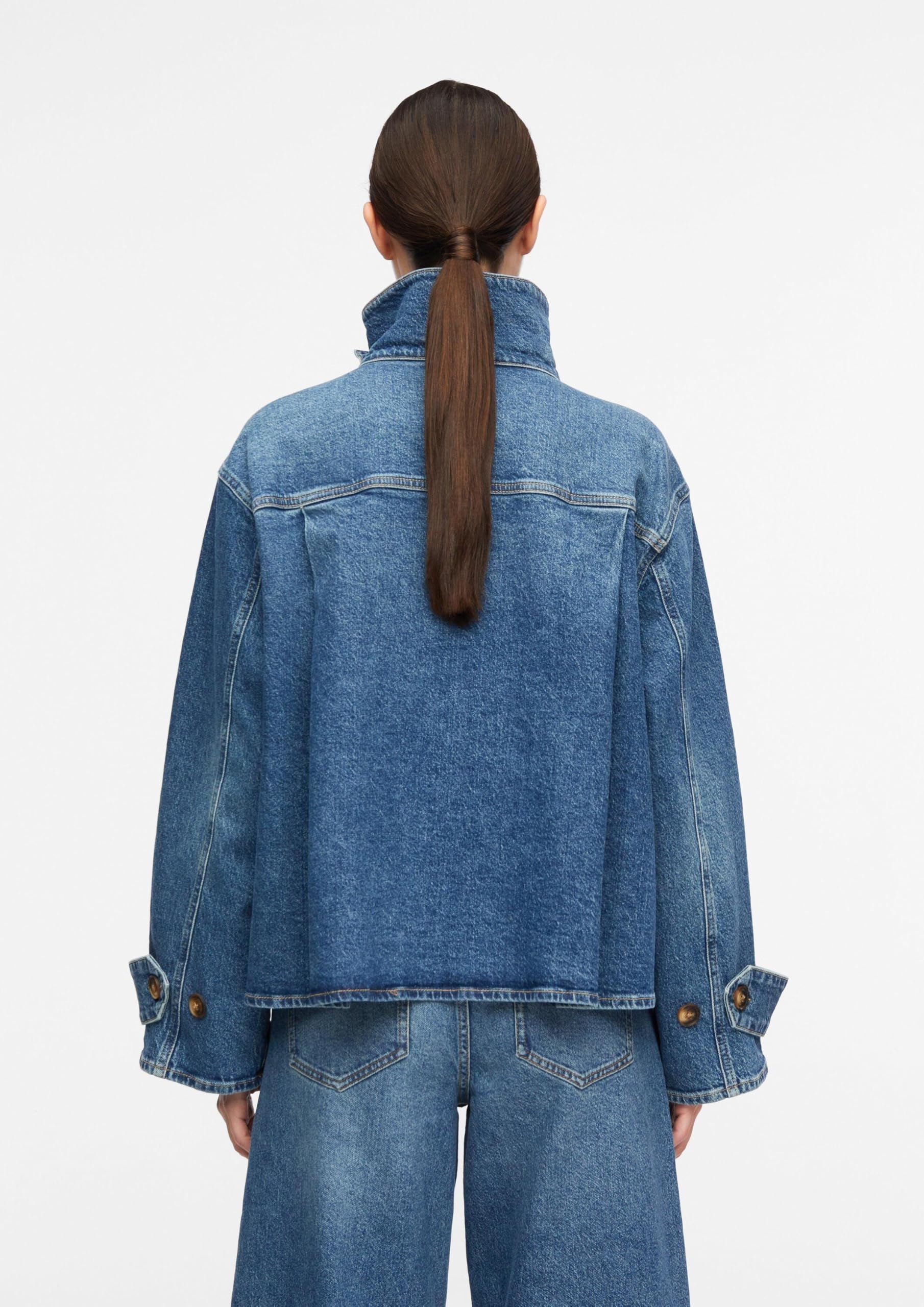 comma-denim-jacke-damen-relaxed-fit-stehkragen-trench image 7