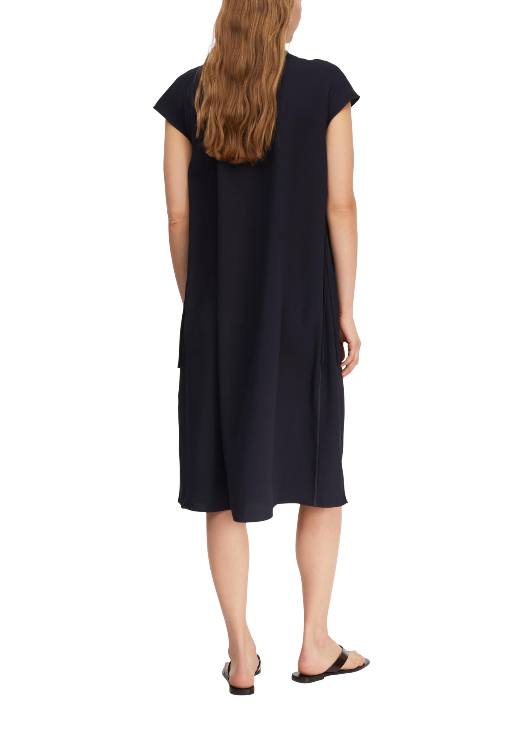 comma-dresses-midikleid-v-ausschnitt-loose-fit-gr-e-40-mit-bindeg-rtel image 2
