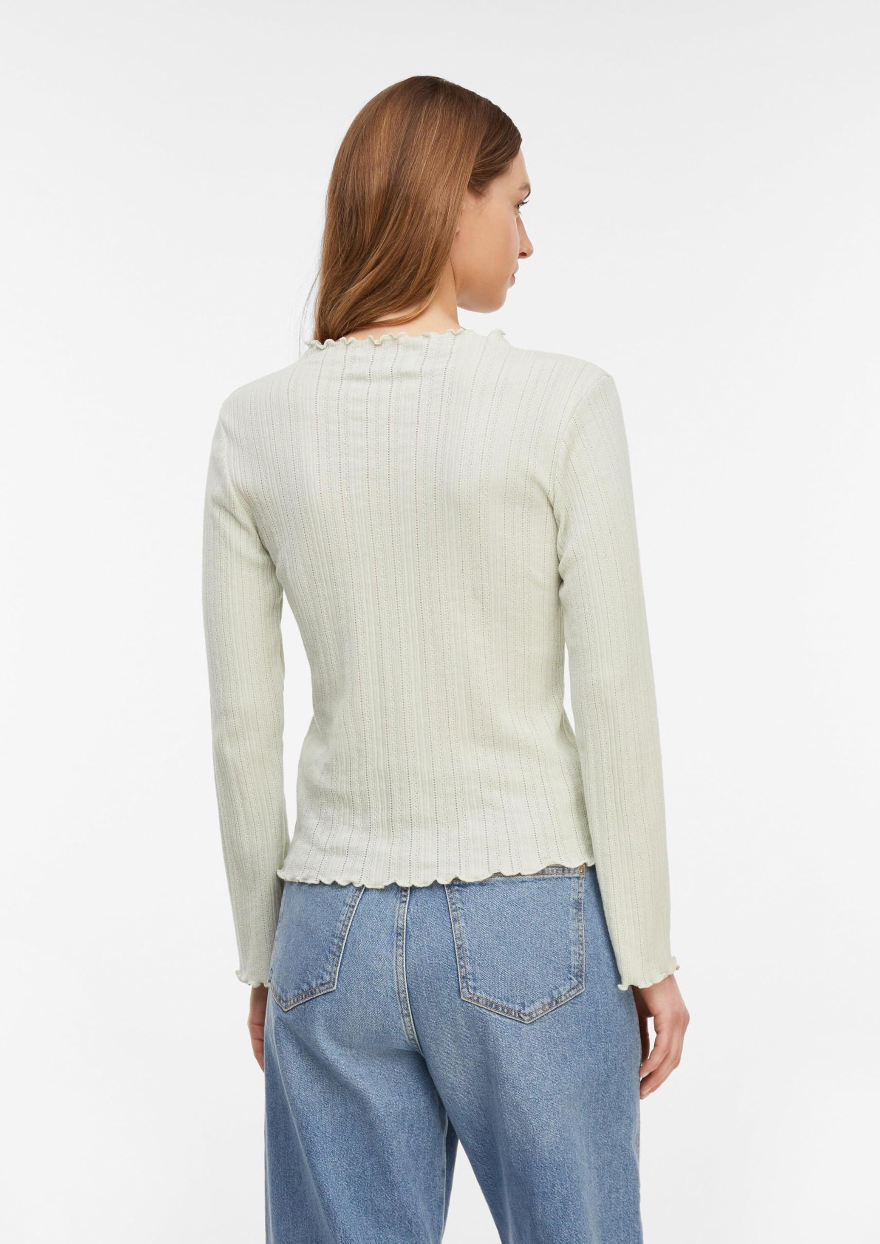 comma-damen-langarmshirt-stehkragen-slim-fit-salbeigr-n-38 image 7