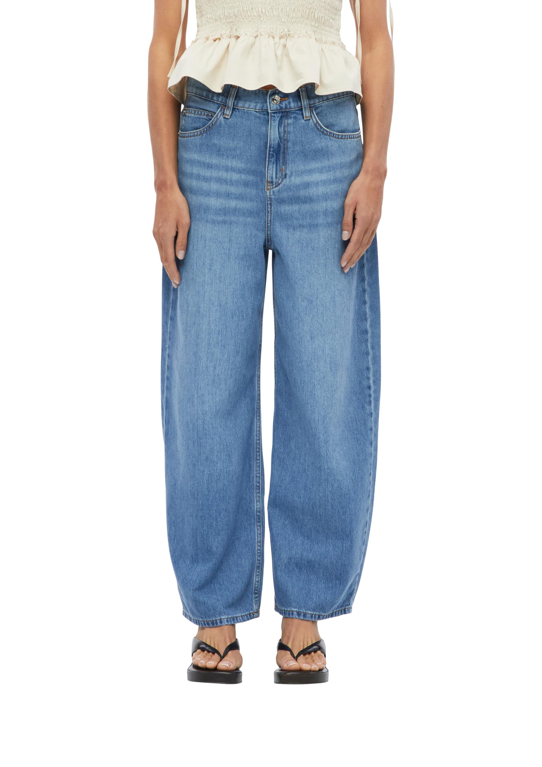 comma-barrel-leg-jeans-gr-e-38-blau-mid-rise image 1