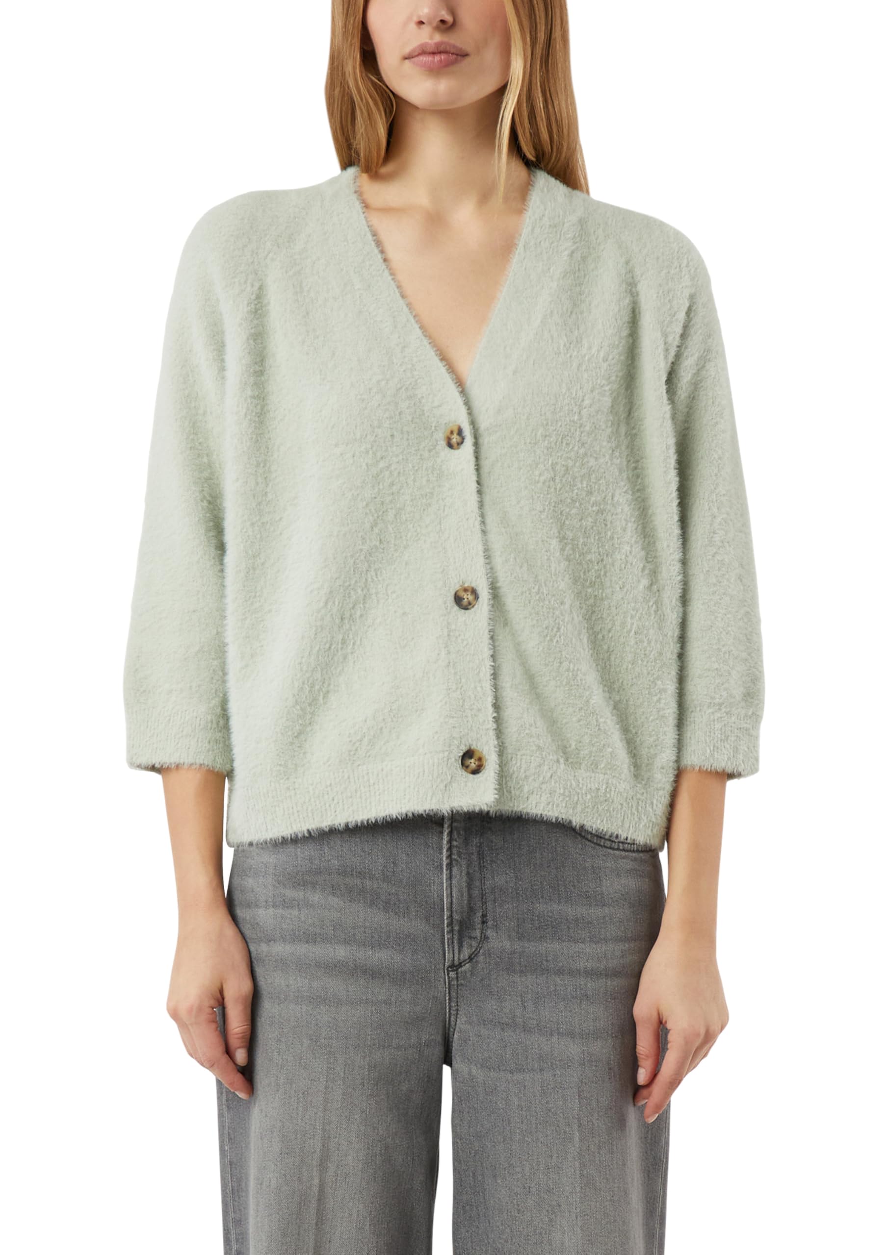 comma-strickjacke-feinstrick-3-4-rmel-cardigan-creme image 1