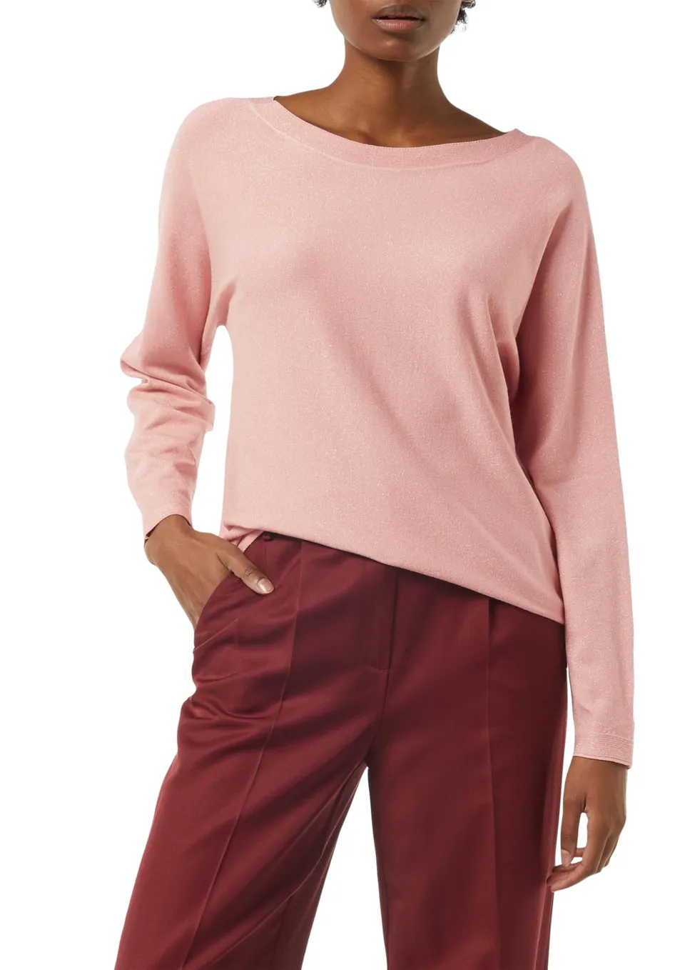 comma-strickpullover-glitzergarn-bordeaux-gr-34-46 image 1