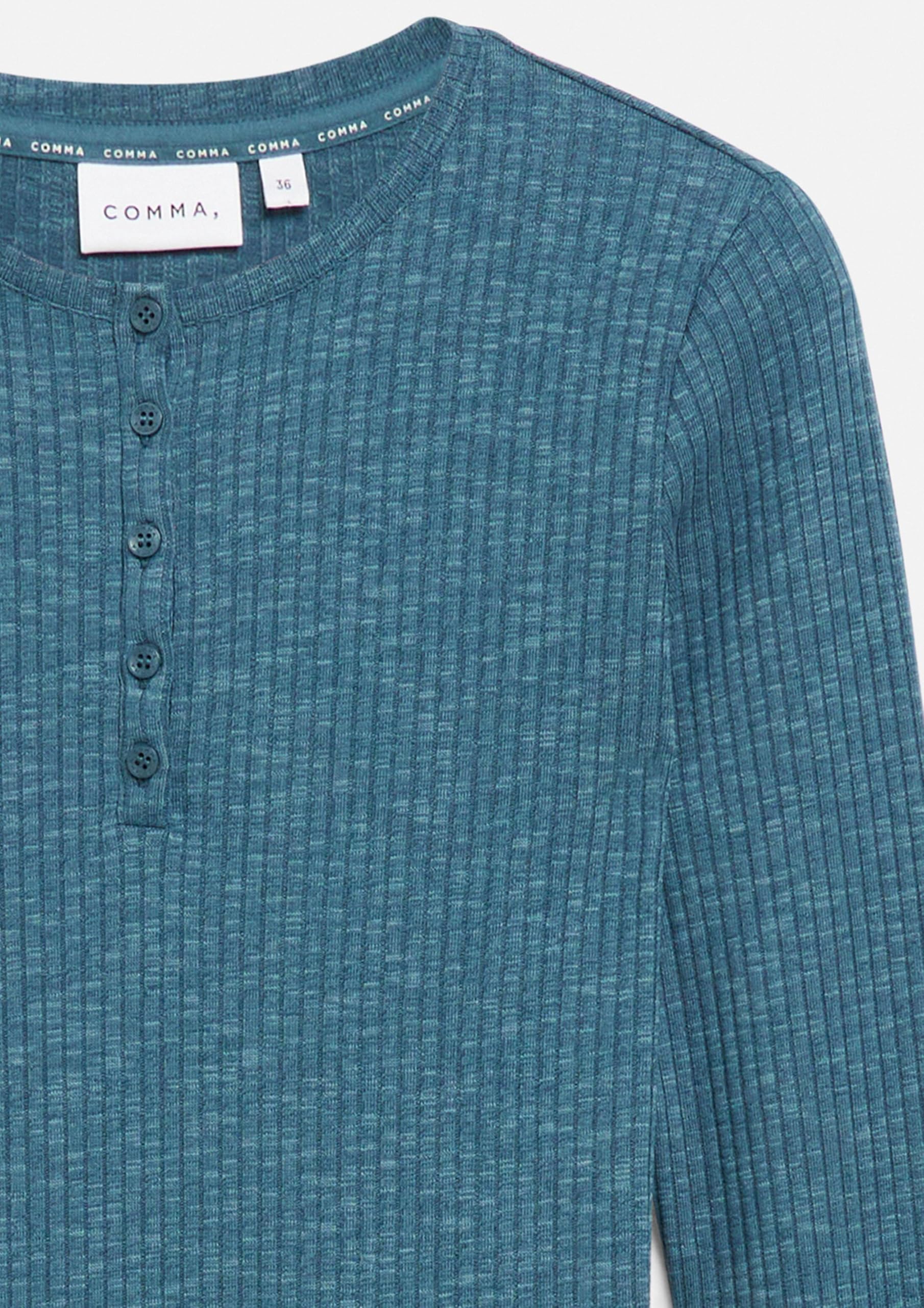 comma-shirt-2184584-damen-longsleeve-gr-42-rundhals-ripp image 5