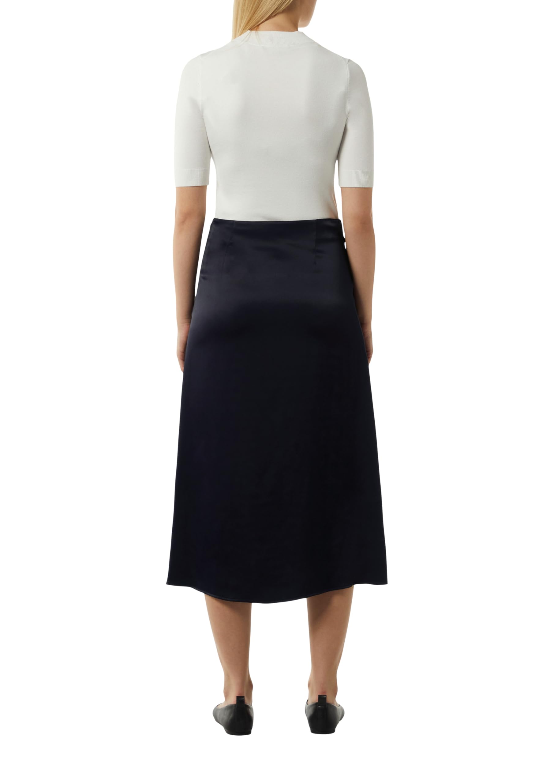 comma-skirts-midi-rock-satin-gr-40-navy-blau image 2