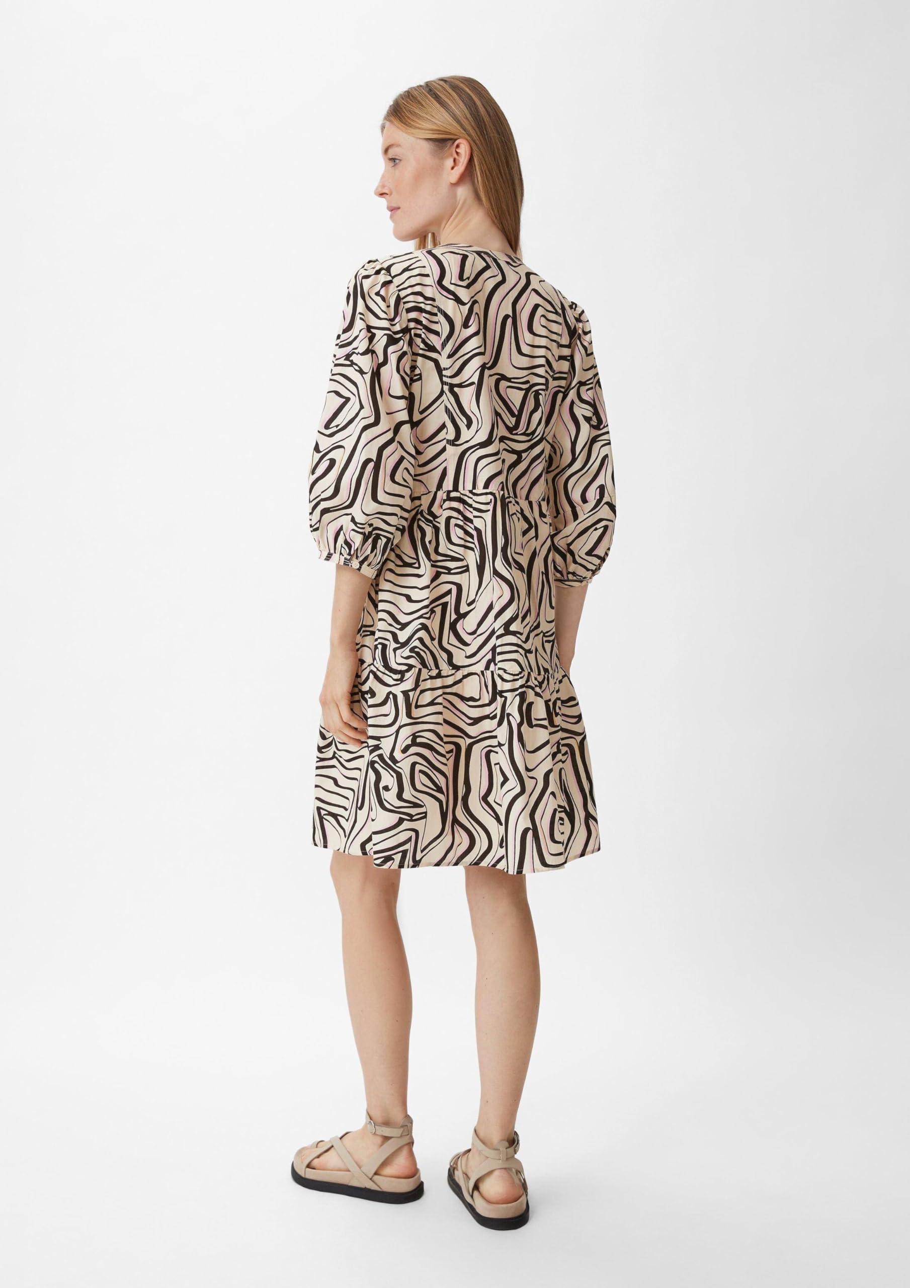 comma-stufenkleid-baumwolle-taschen-beige-gr-38 image 7