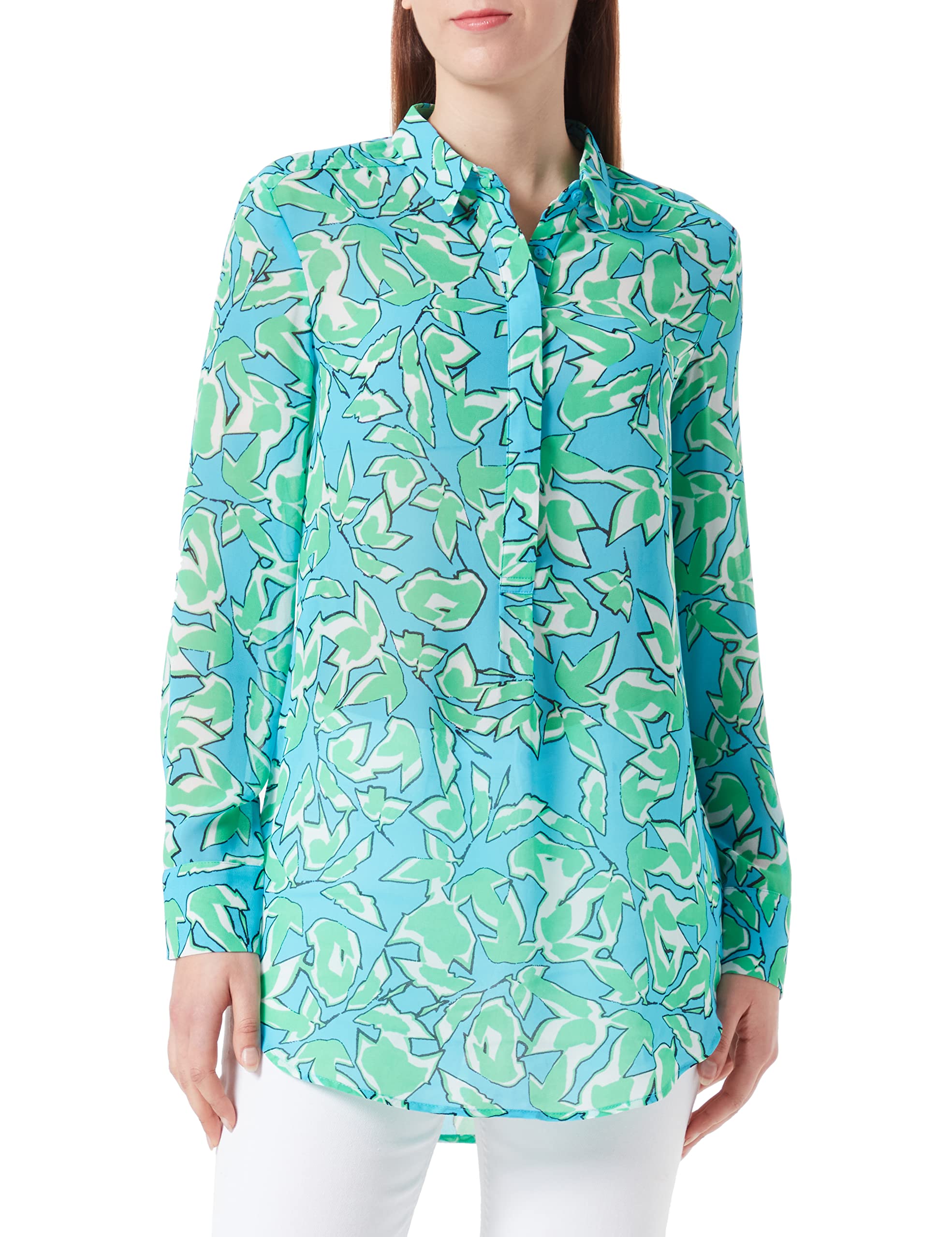 comma-blouses-longbluse-chiffon-allover-print-gemustert image 6