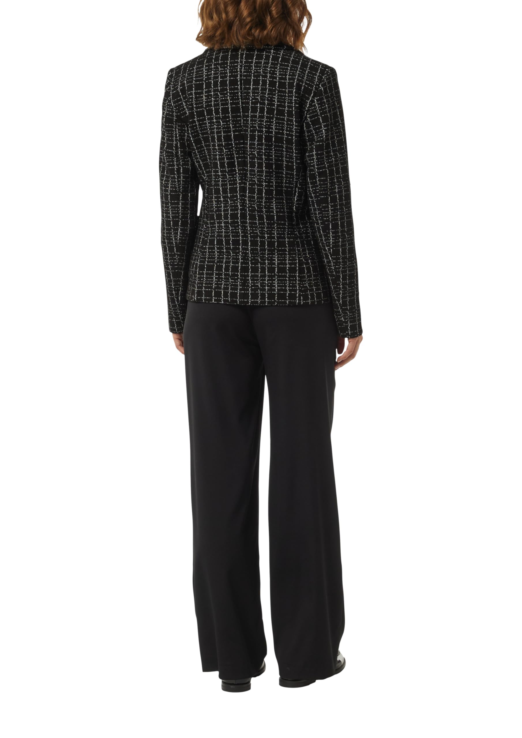 comma-blazer-2158129-gr-e-38-schwarz-kariert-boucle image 2