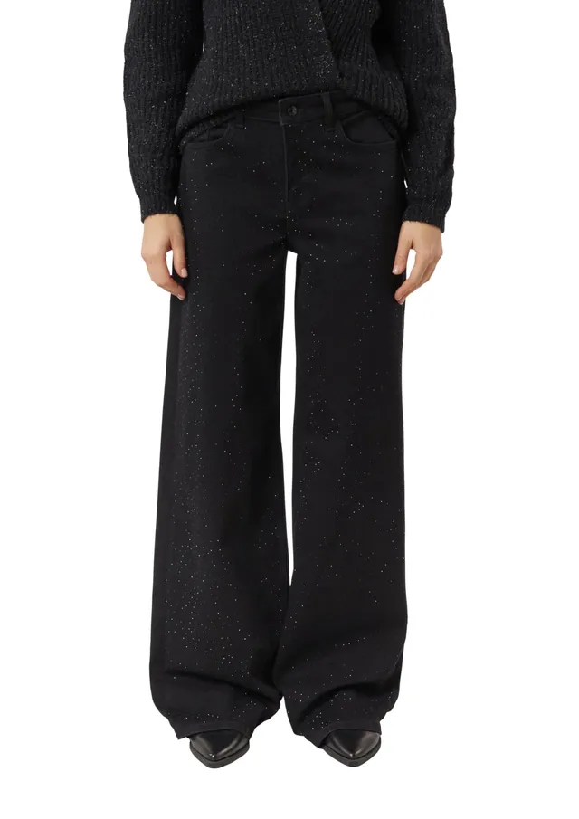 comma-jeans-2175749-flare-jeans-schwarz-40w-32l-schmucksteine image 1