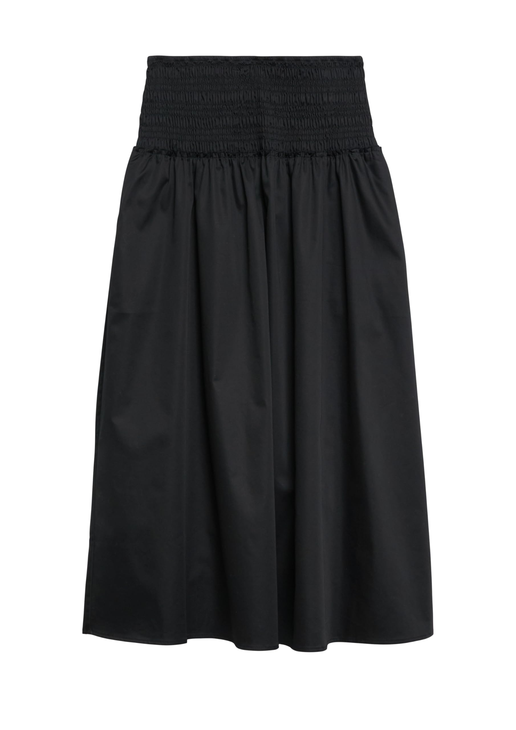 comma-skirts-midi-rock-baumwolle-gesmockt-schwarz image 3