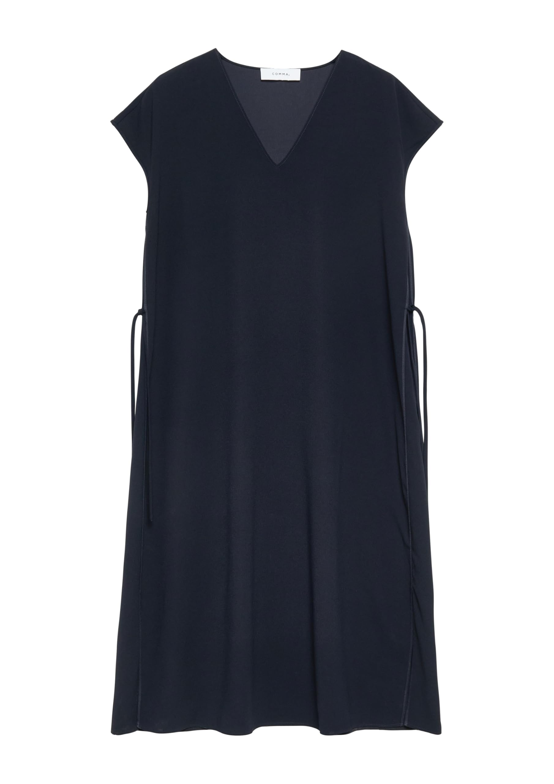comma-dresses-midikleid-v-ausschnitt-loose-fit-gr-e-40-mit-bindeg-rtel image 3