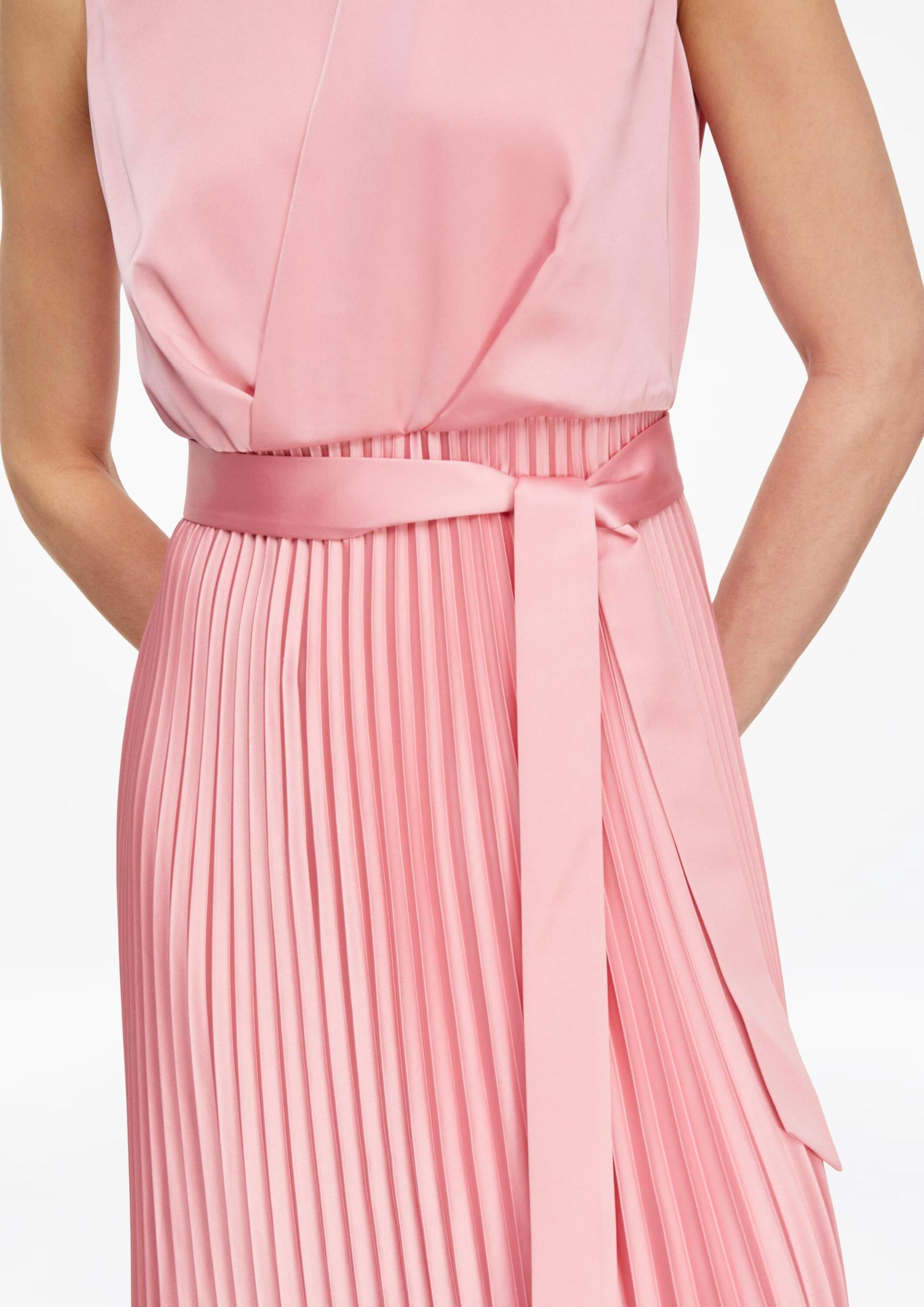 comma-satinkleid-mit-pliss-e-rock-kleid-gr-38-rmellos image 4