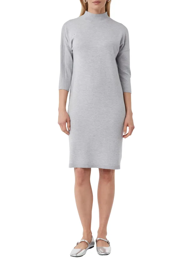 comma-dresses-kleid-2169571-midi-46-grau-meliert image 1