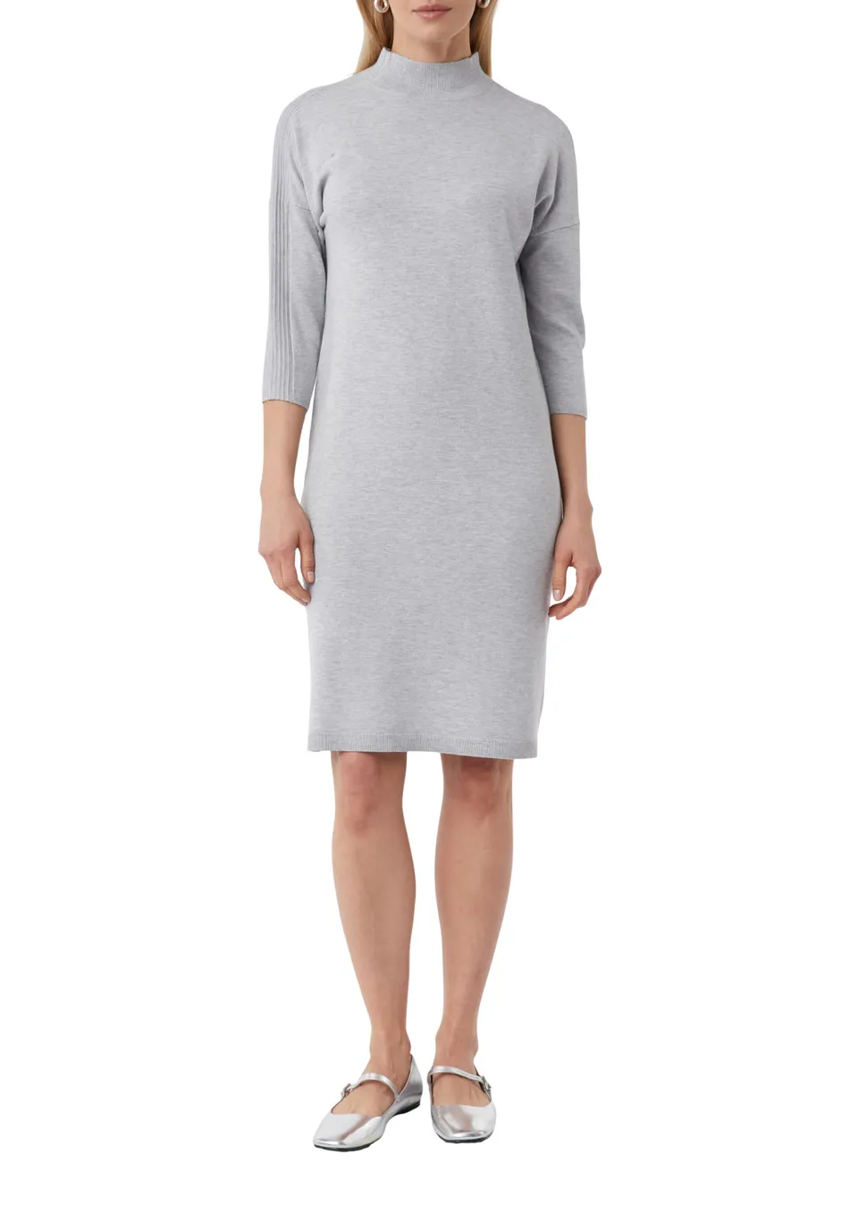 comma-dresses-kleid-2169571-midi-46-grau-meliert image 1