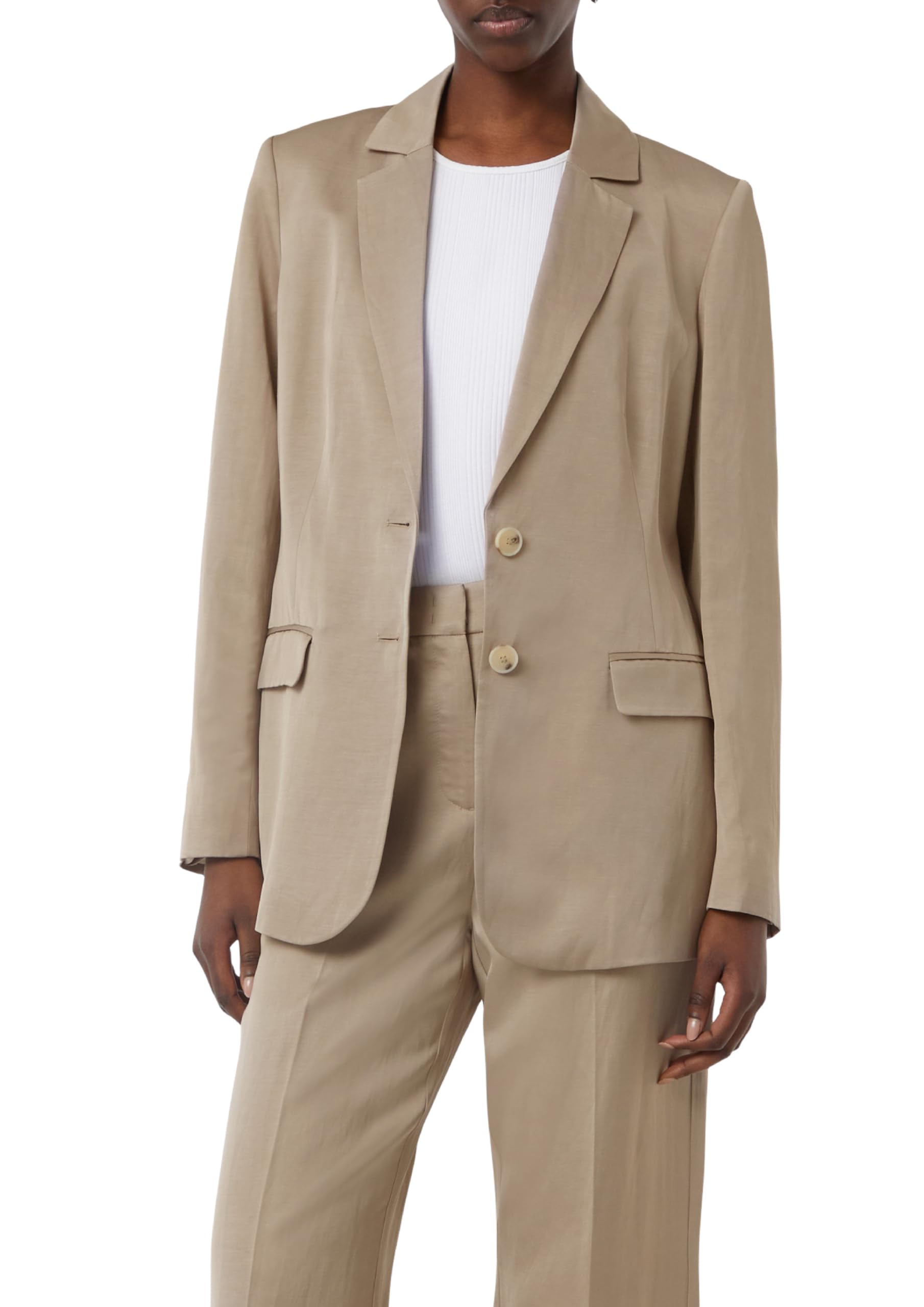 comma-satin-blazer-leinenmix-blazer-mit-reverskragen image 1
