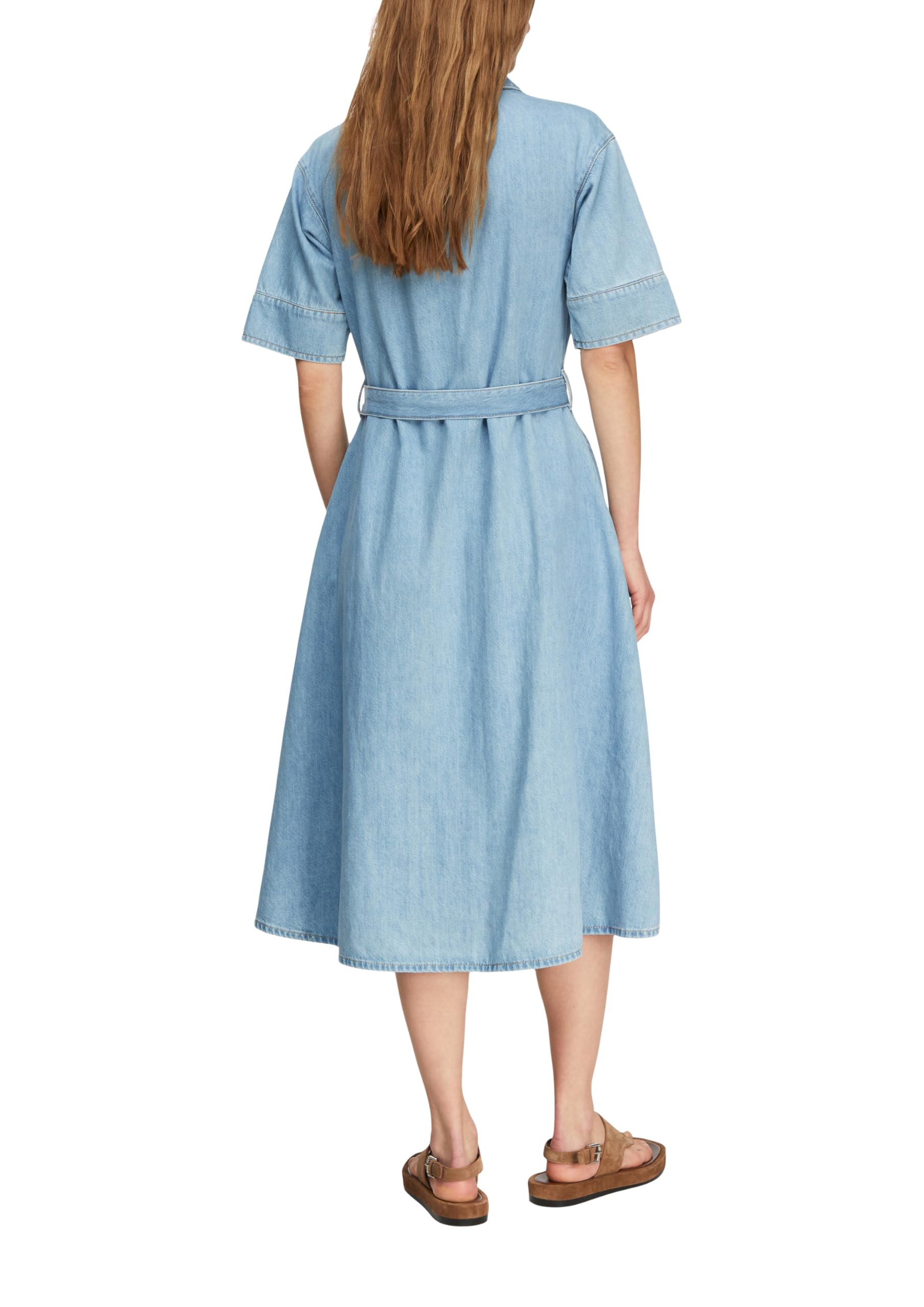 comma-hemdkleid-lyocell-denim-midi-mit-g-rtel image 2