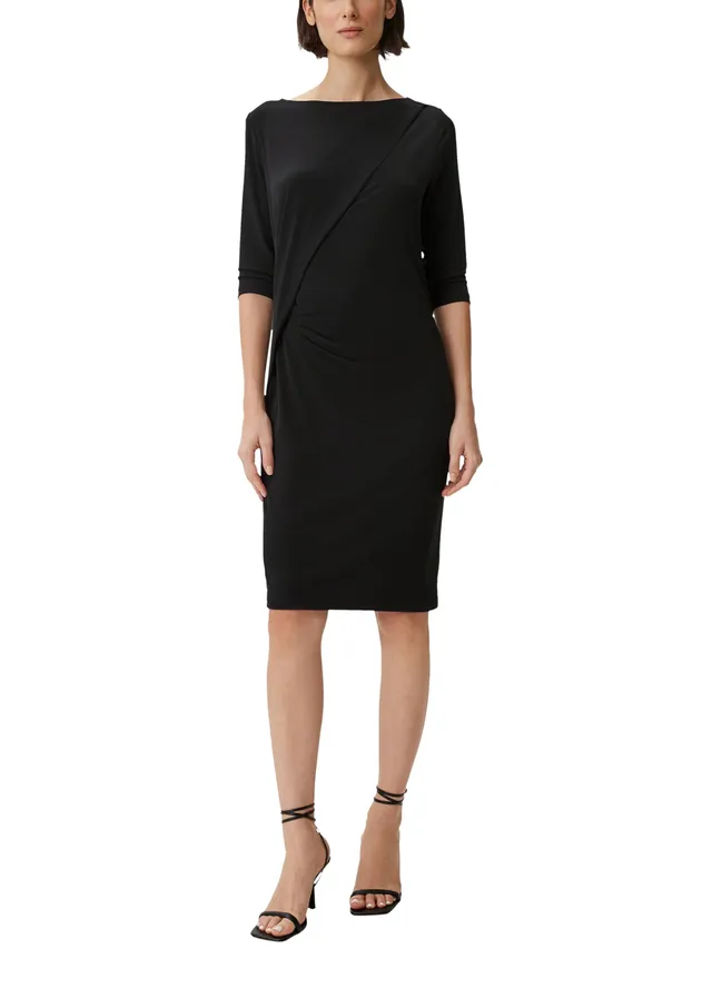 comma-jerseykleid-raffung-schwarz-gr-38 image 1