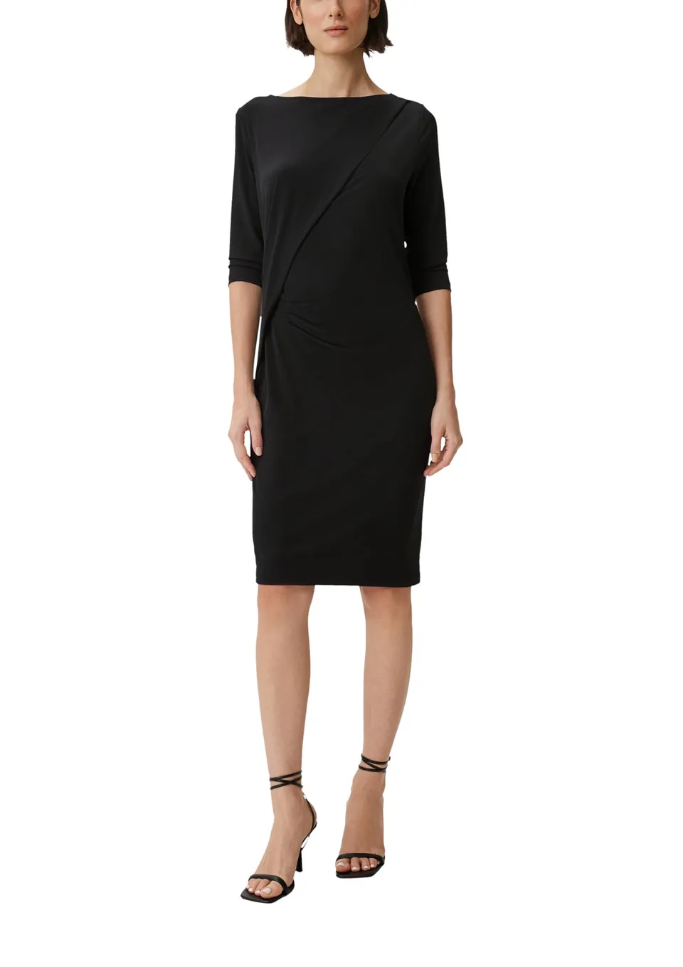 comma-jerseykleid-raffung-schwarz-gr-38 image 1