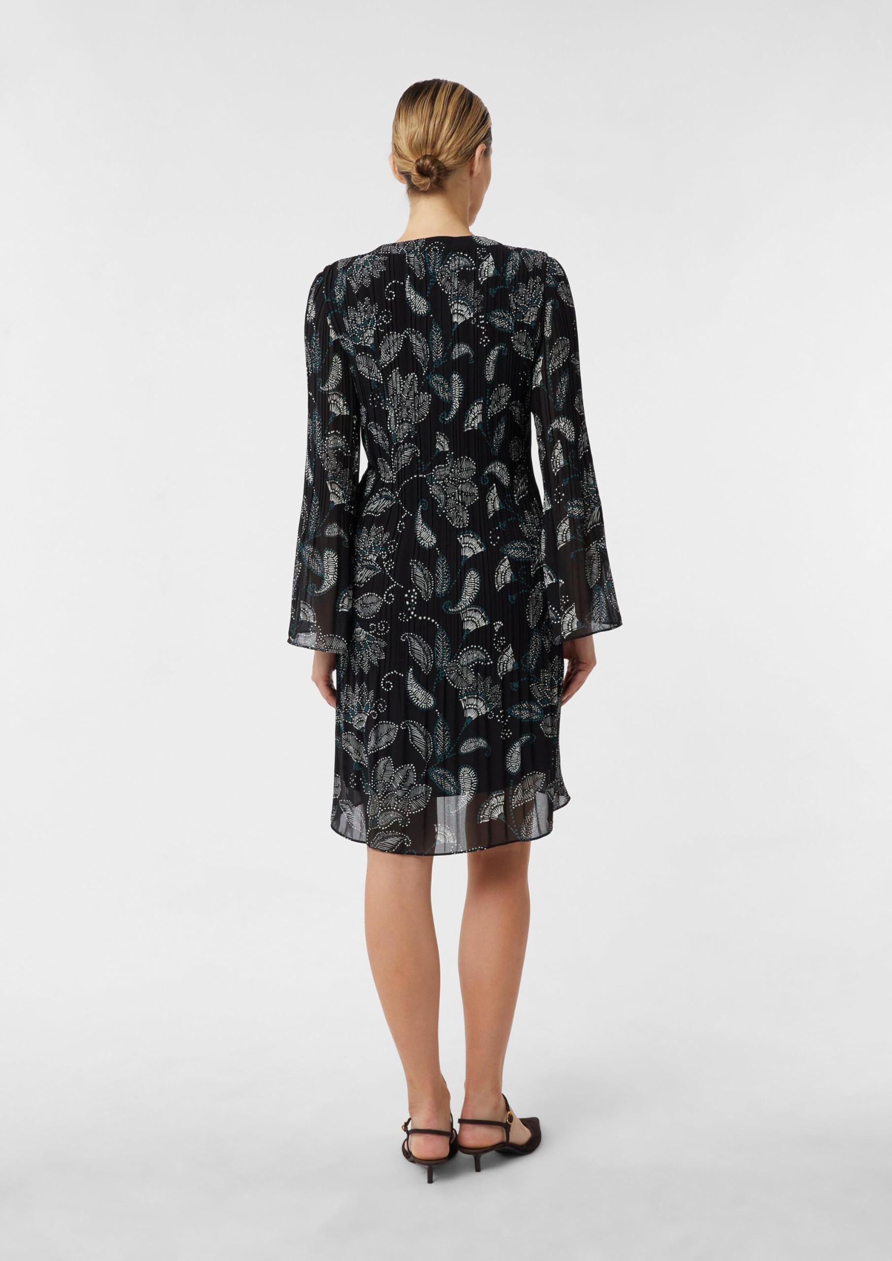 comma-blusenkleid-plissee-optik-midikleid-langarm-gr-e-32 image 8