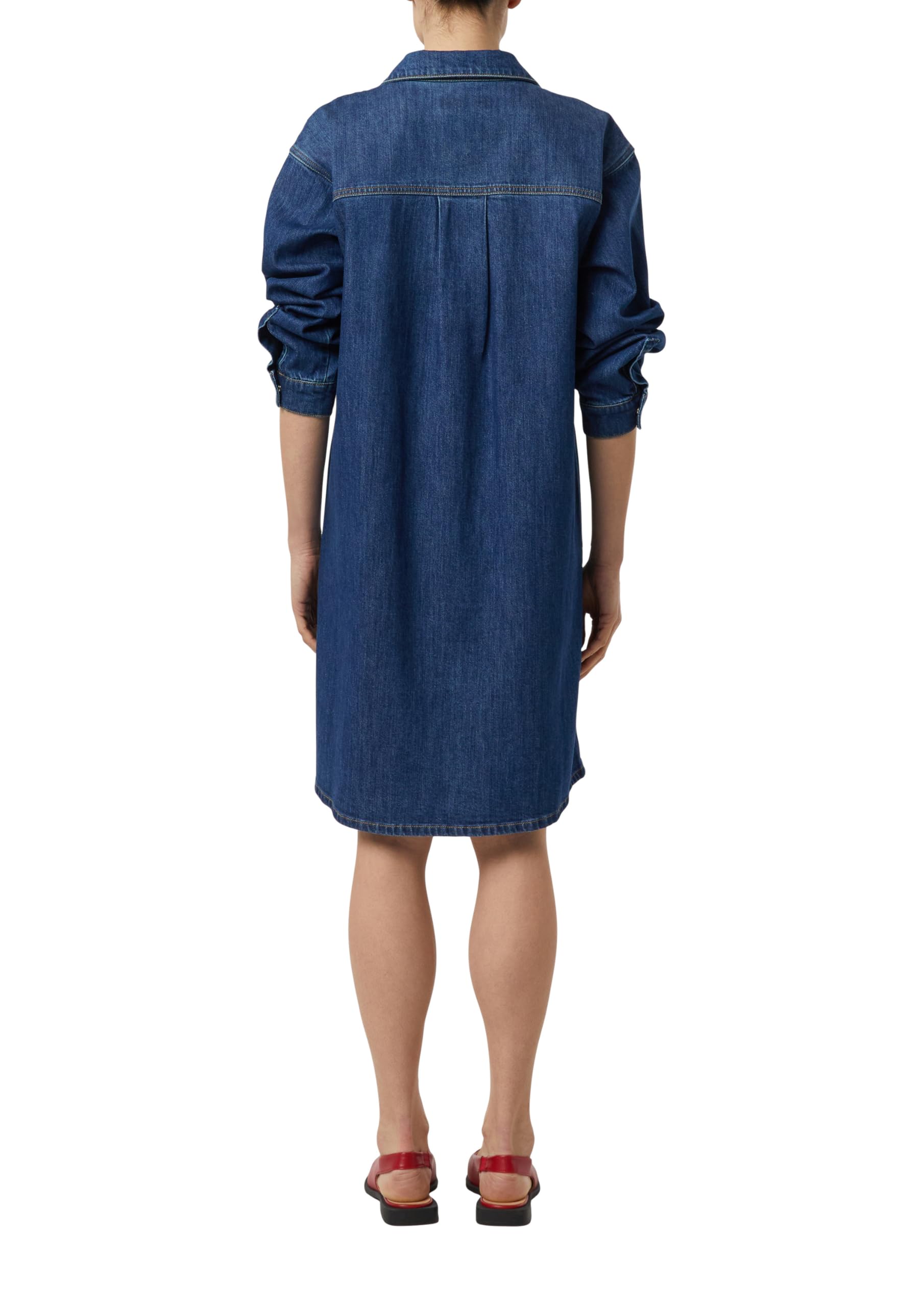 comma-kleid-damen-denim-hemdblusenkleid-gr-34 image 2