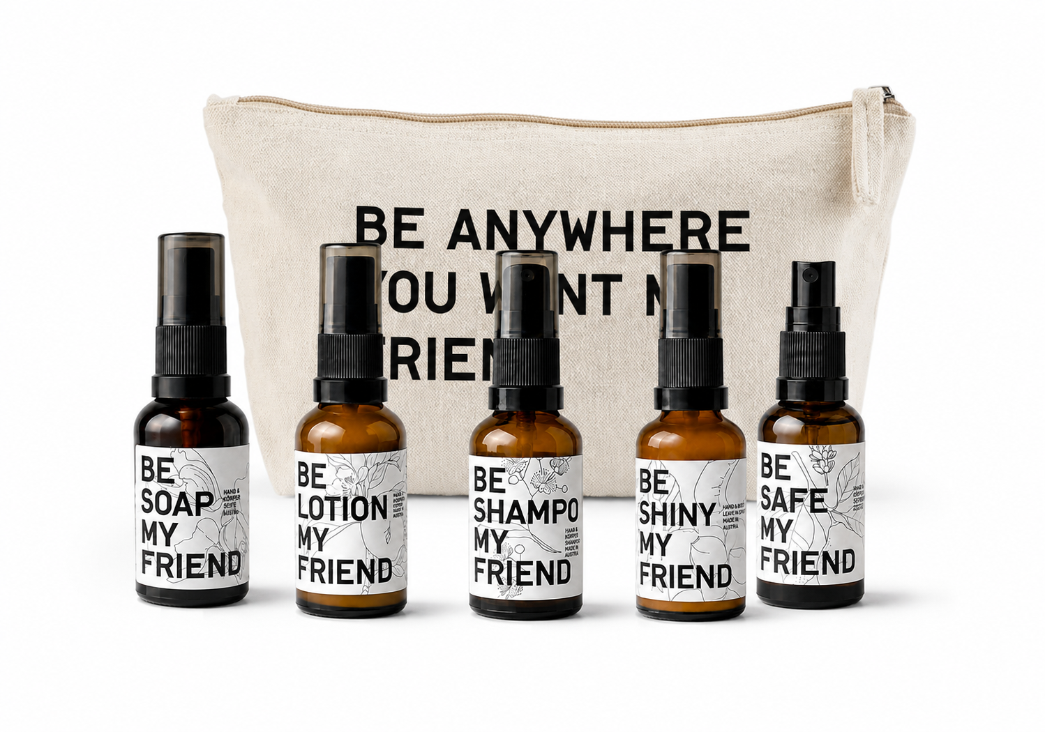 be-my-friend-travel-set-5x30ml-geschenkset-bio-baumwolltasche image 1