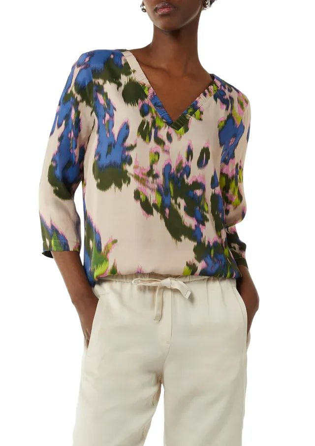 comma-blouses-satin-bluse-mit-all-over-print image 1