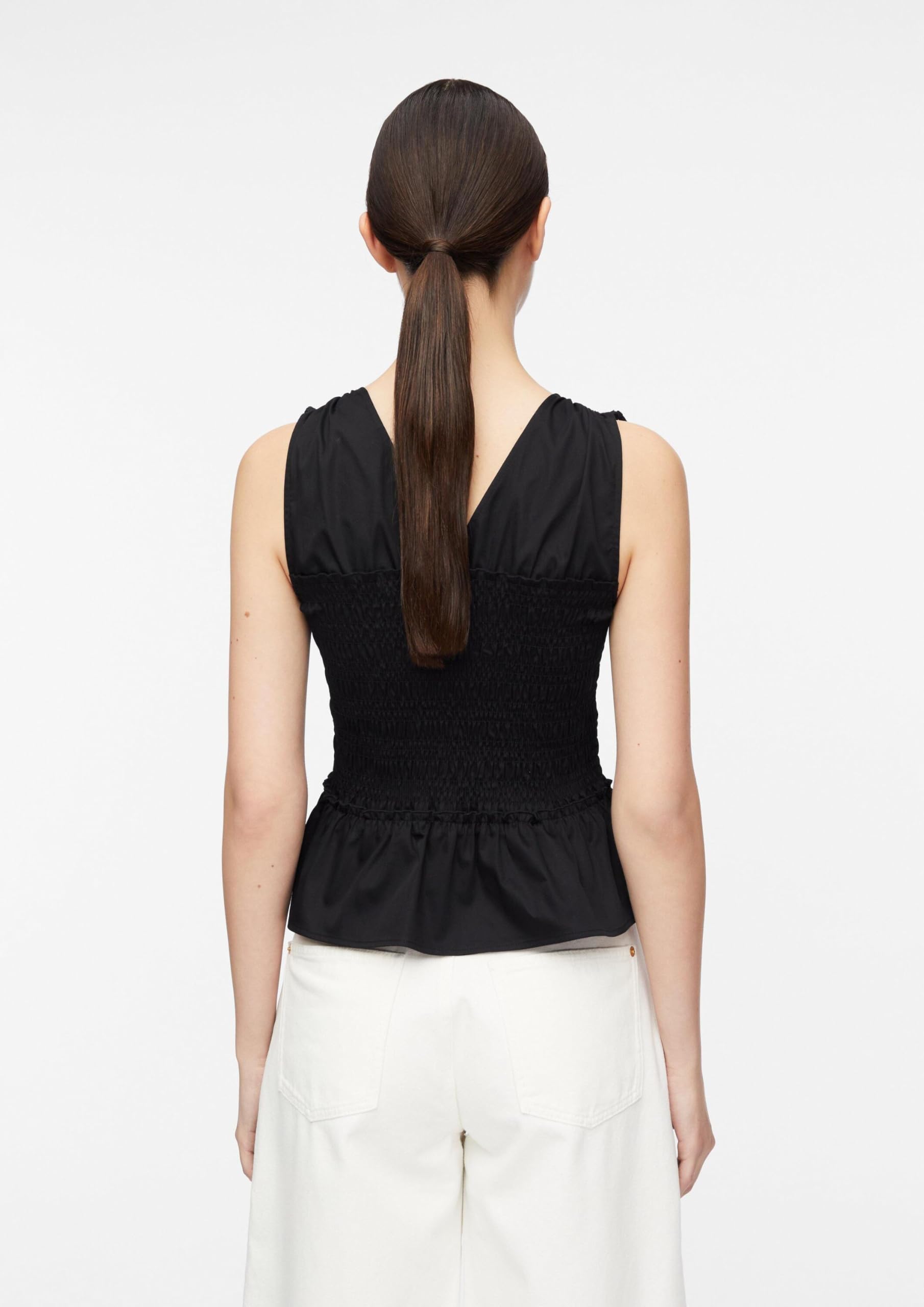 comma-blouses-bluse-popeline-volants-rmellos-beige image 7