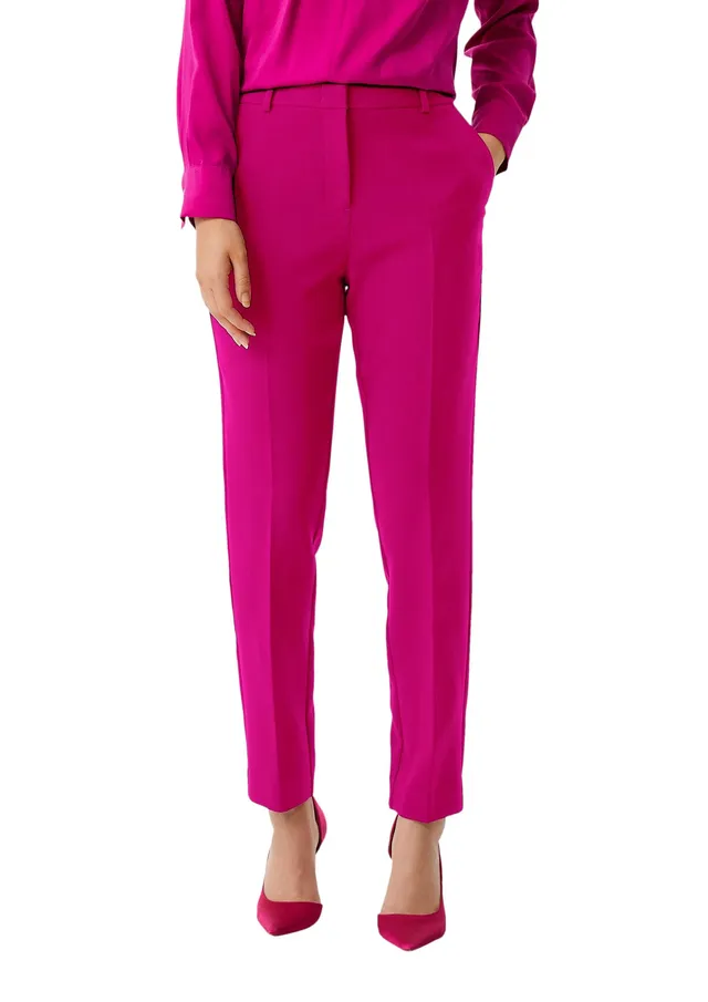 comma-trousers-hose-2138935-twill-slim-leg-fuchsia image 1