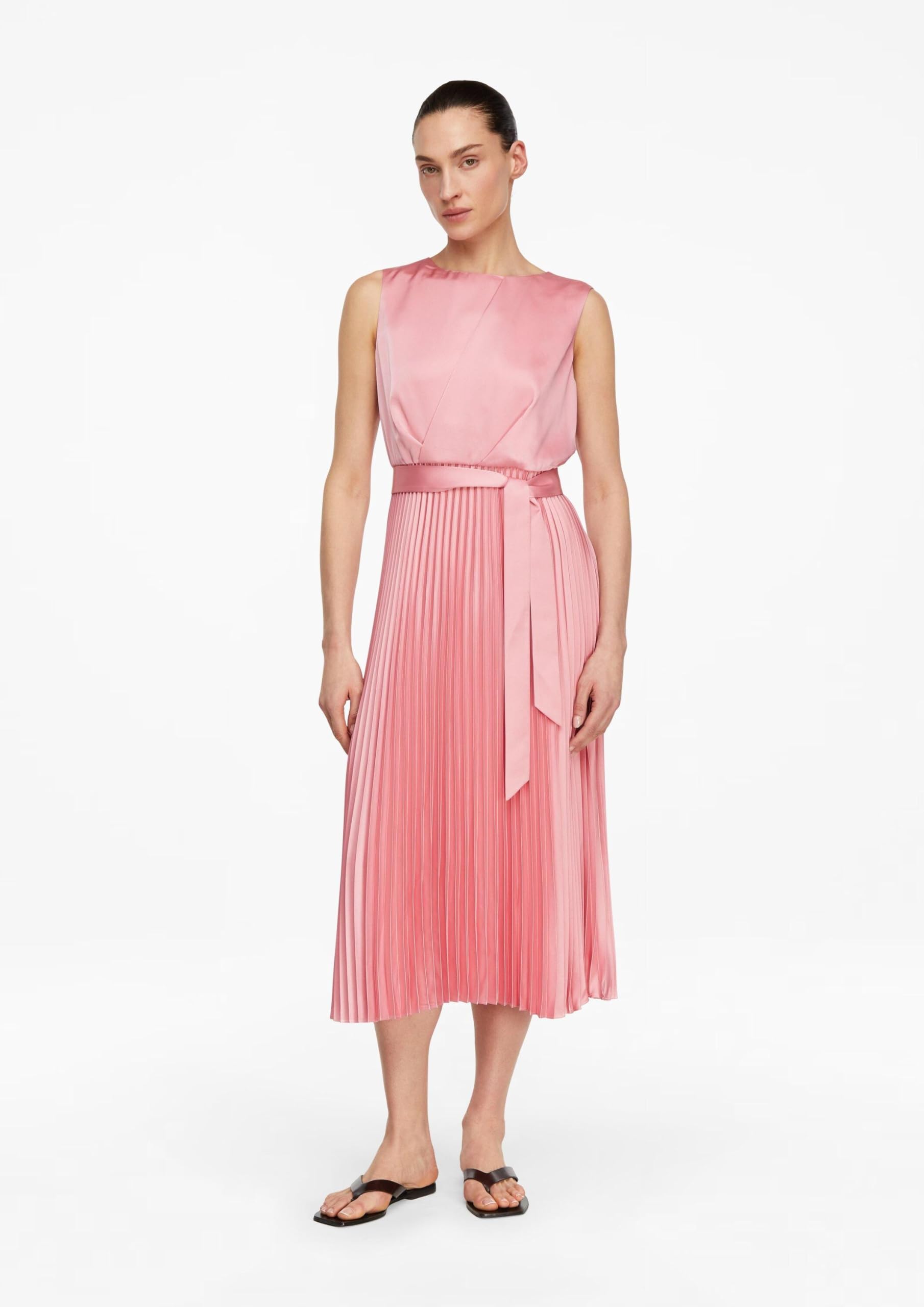 comma-satinkleid-mit-pliss-e-rock-kleid-gr-38-rmellos image 6