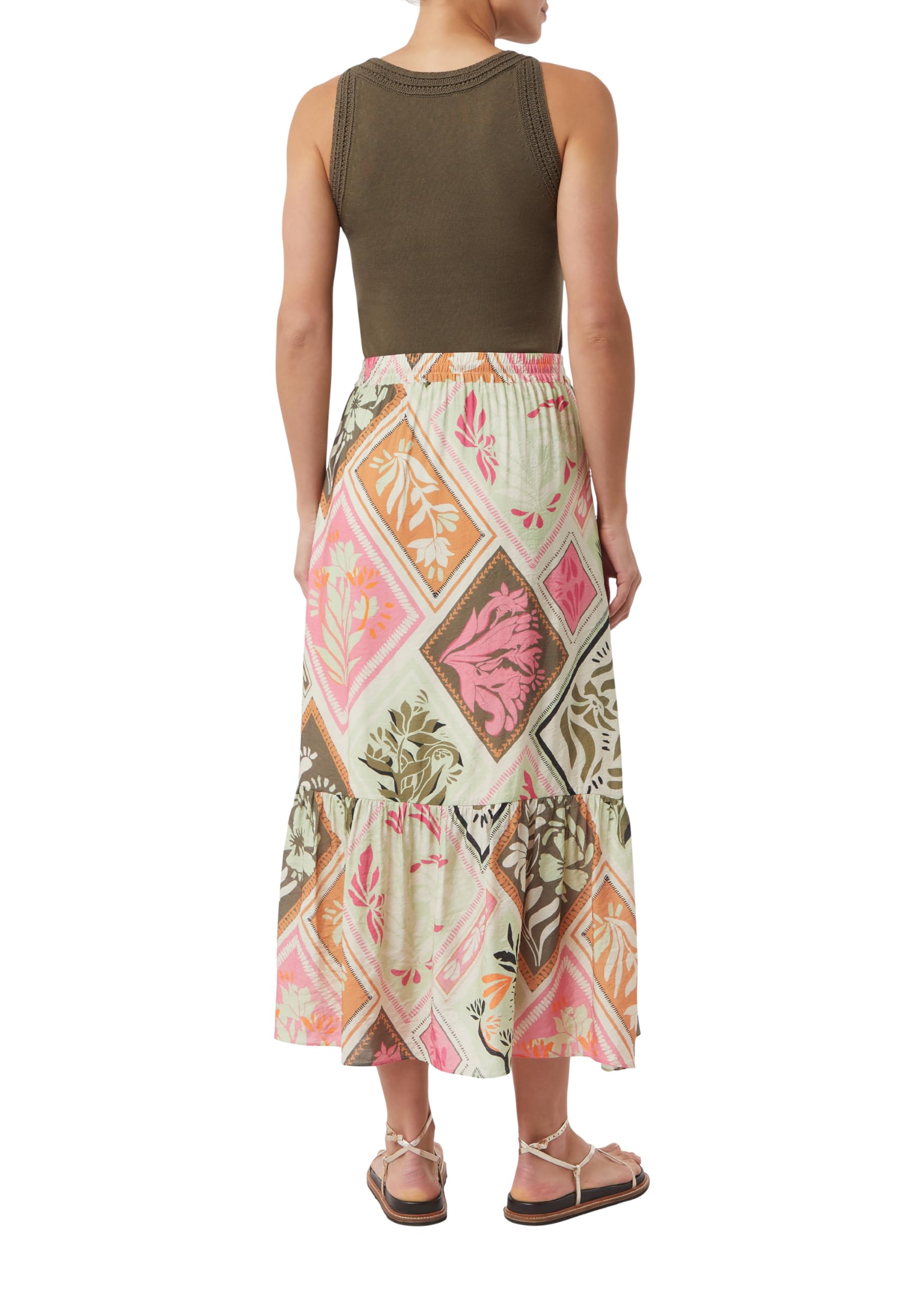 comma-skirts-maxi-rock-mit-aop-muster-damen-lang image 2