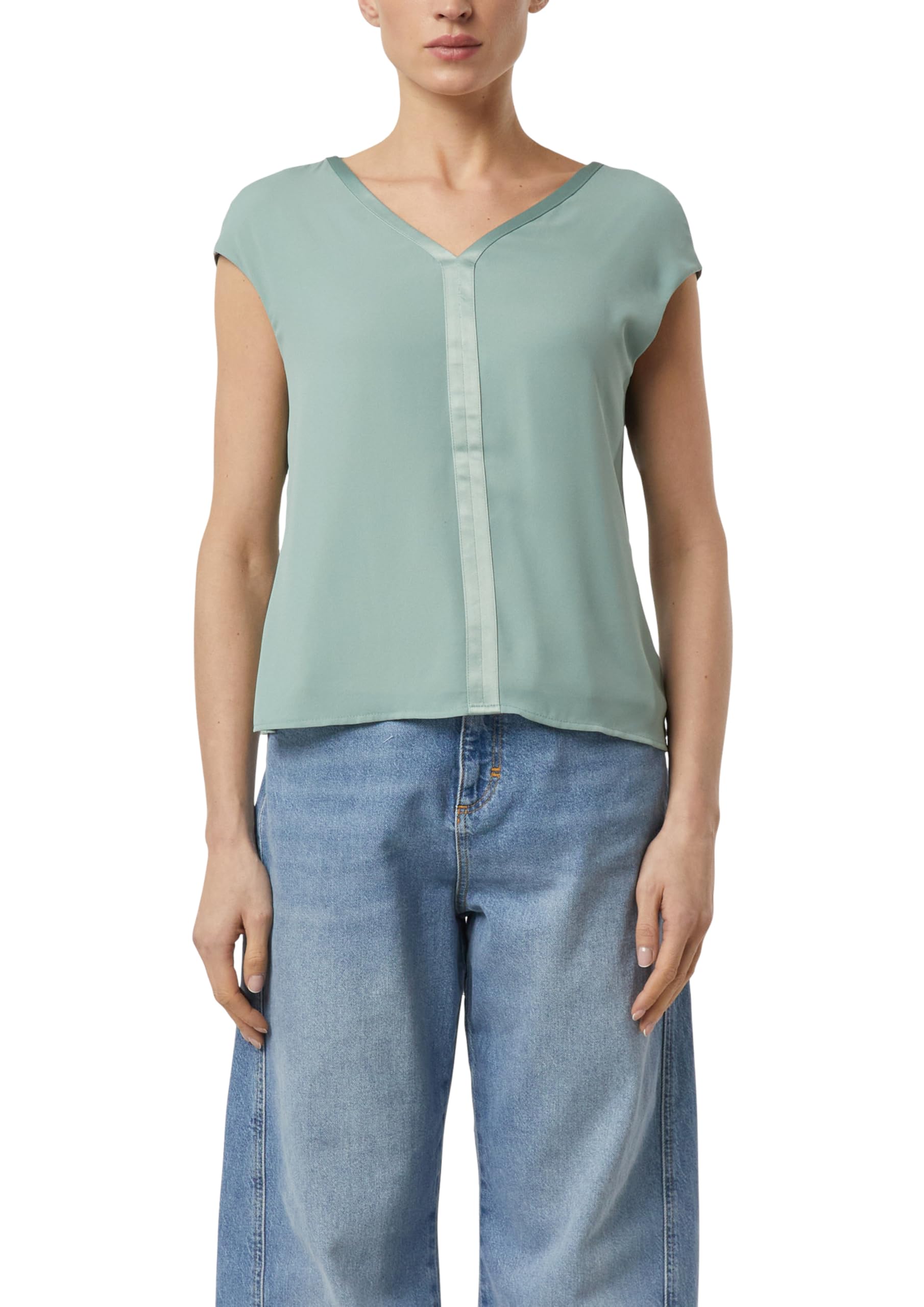 comma-t-shirt-tunika-ausschnitt-pastellgr-n-gr-40 image 1