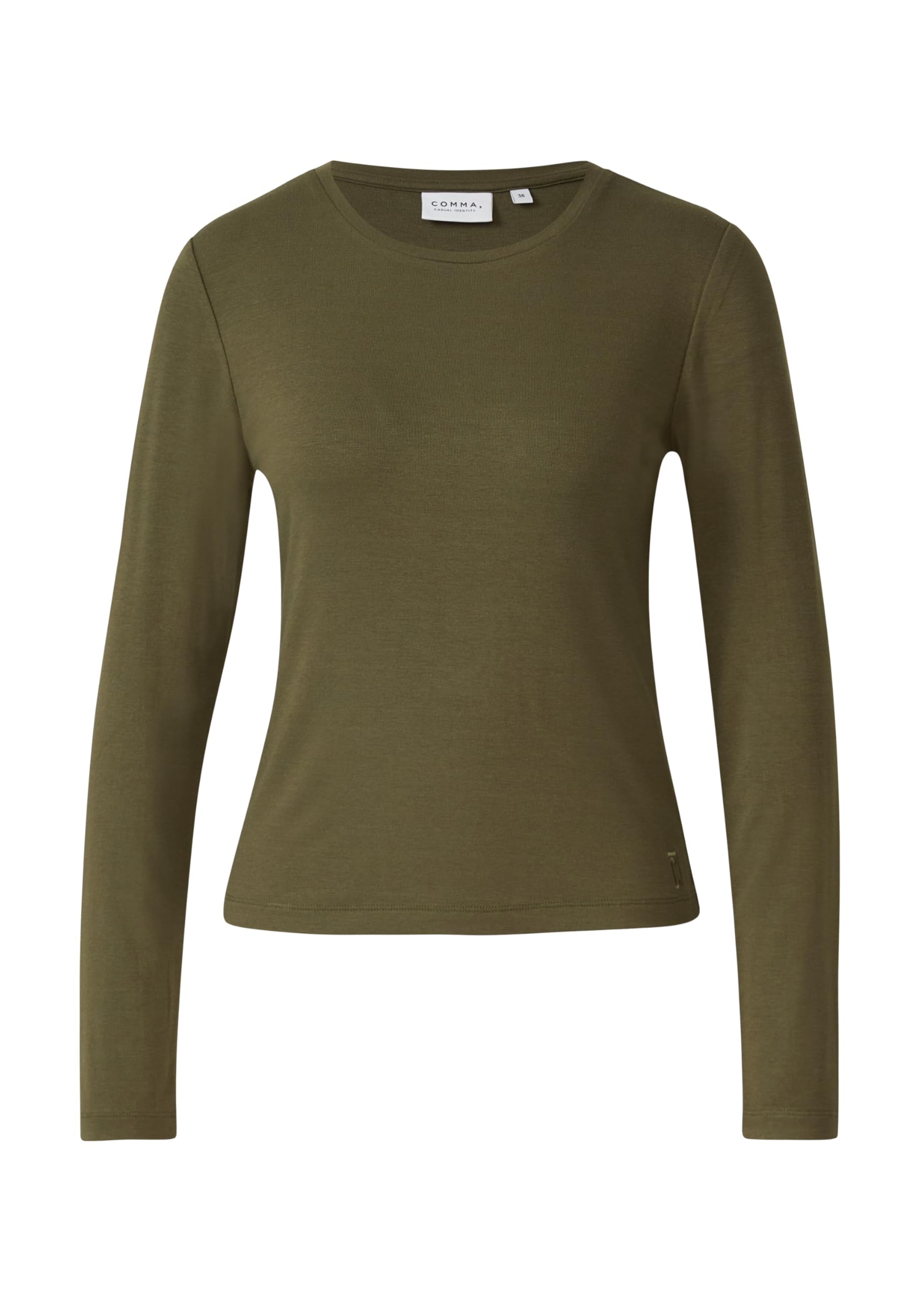 comma-longsleeve-t-shirt-schmal-44-olivgr-n-logo image 4