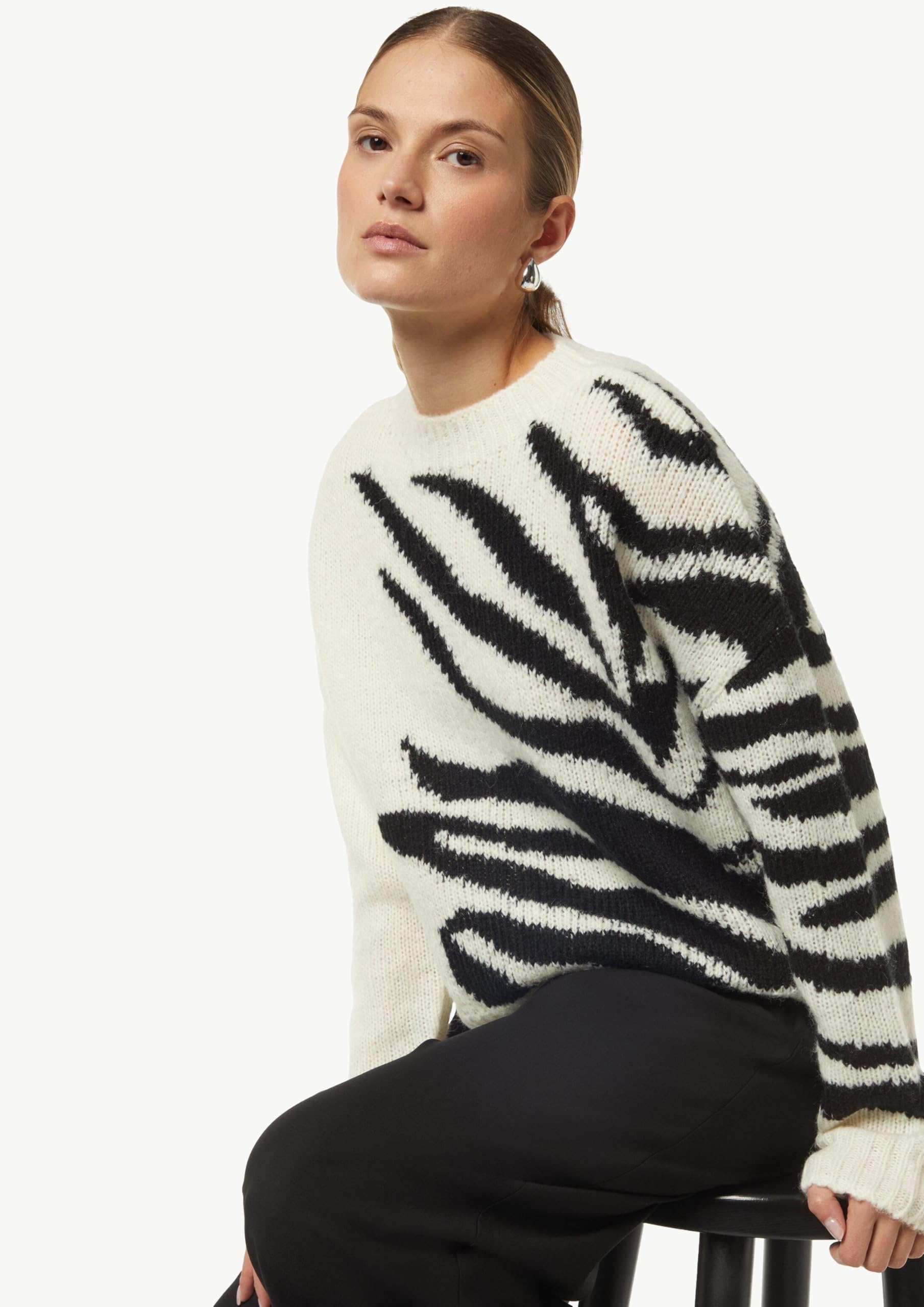 comma-strickpullover-intarsien-damen-gr-e-38-zweifarbig image 4